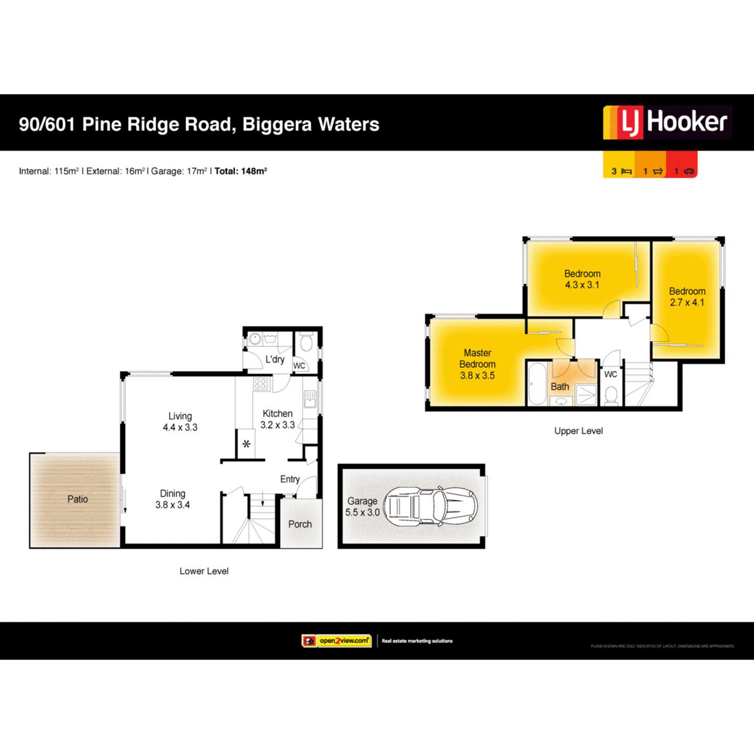 Floorplan of Homely townhouse listing, 90/601 Pine Ridge Road, Biggera Waters QLD 4216