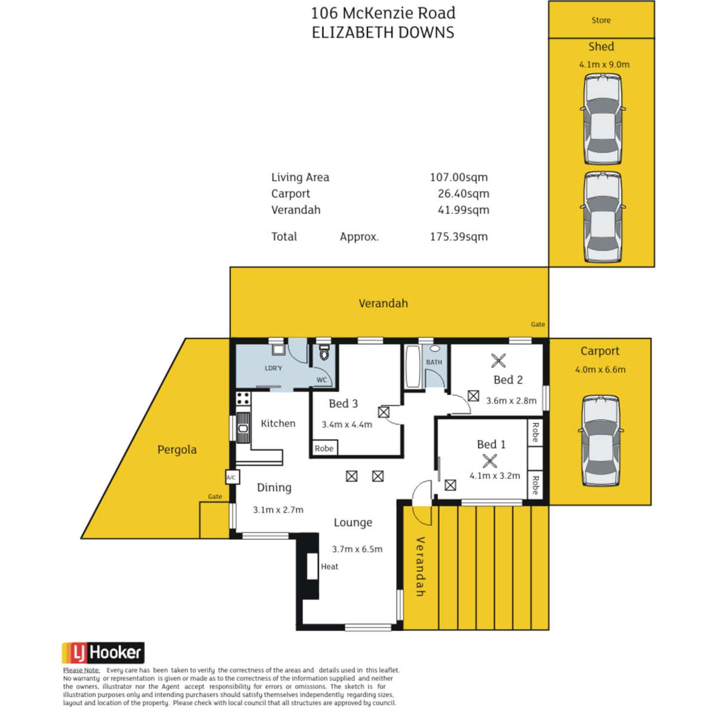 Floorplan of Homely house listing, 106 McKenzie Road, Elizabeth Downs SA 5113