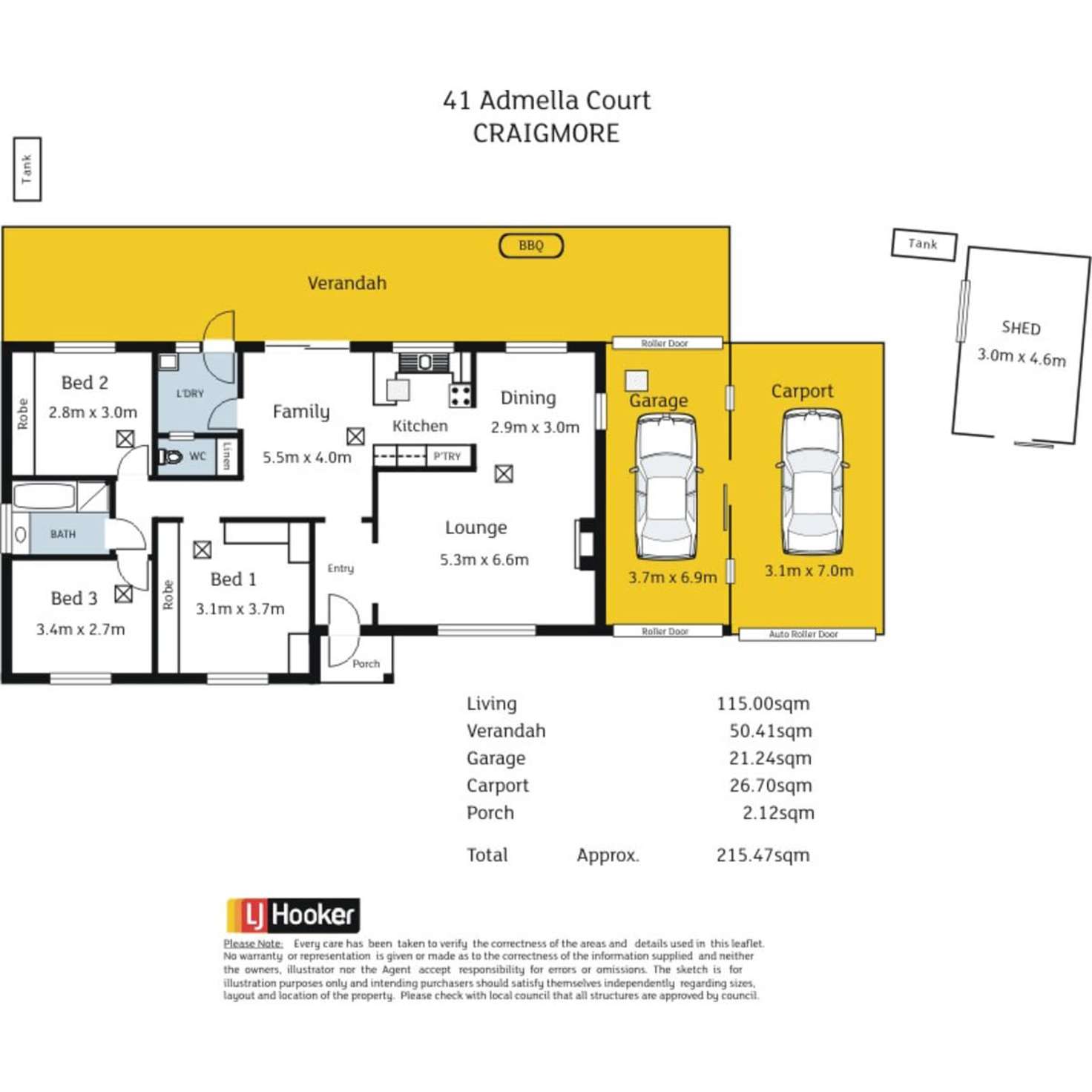 Floorplan of Homely house listing, 41 Admella Court, Craigmore SA 5114