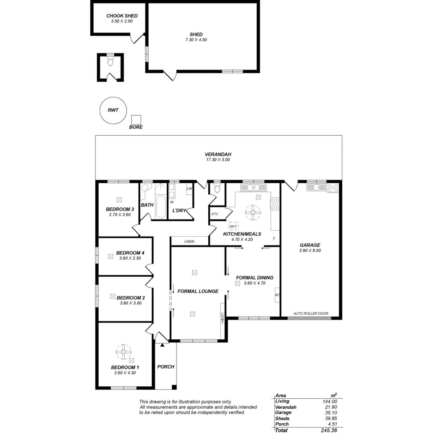 Floorplan of Homely house listing, 10 Janet Street, Evandale SA 5069