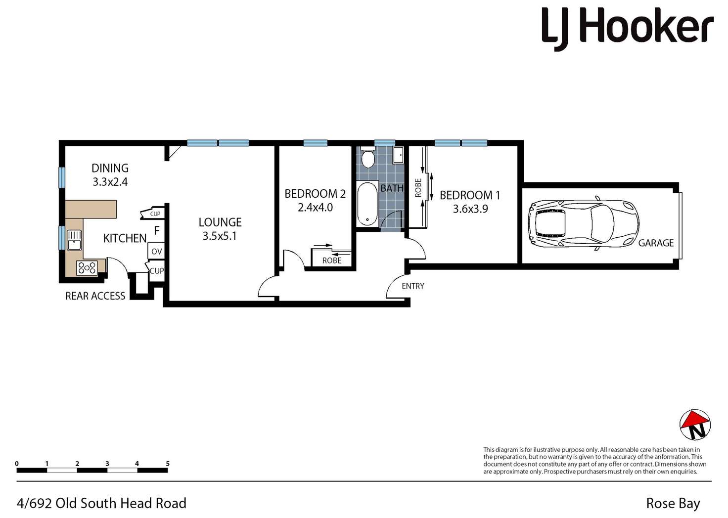 Floorplan of Homely apartment listing, 4/692 Old South Head Road, Rose Bay NSW 2029
