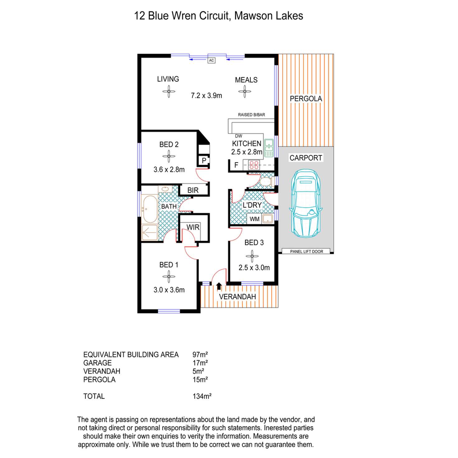 Floorplan of Homely house listing, 12 Blue Wren Circuit, Mawson Lakes SA 5095