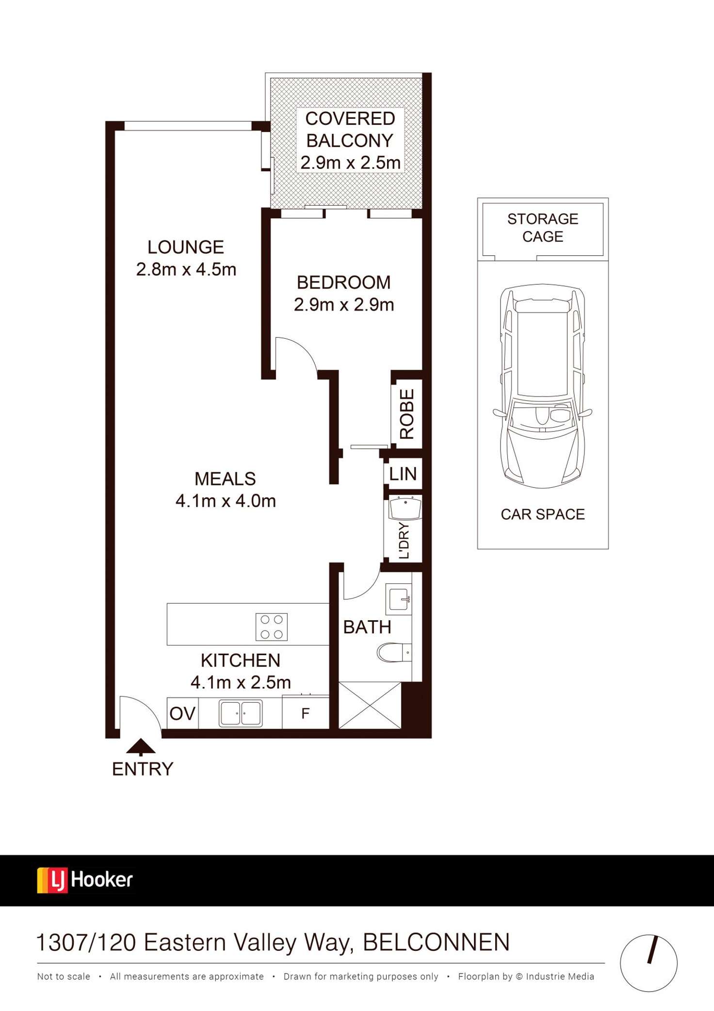 Floorplan of Homely apartment listing, 1307/120 Eastern Valley Way, Belconnen ACT 2617