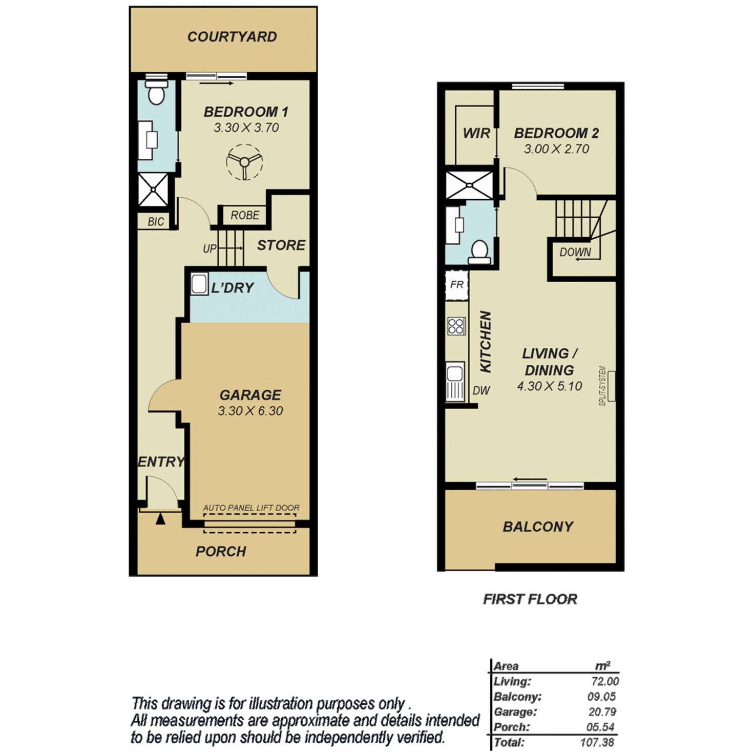 Floorplan of Homely townhouse listing, 36 Greenview Place, Blakeview SA 5114