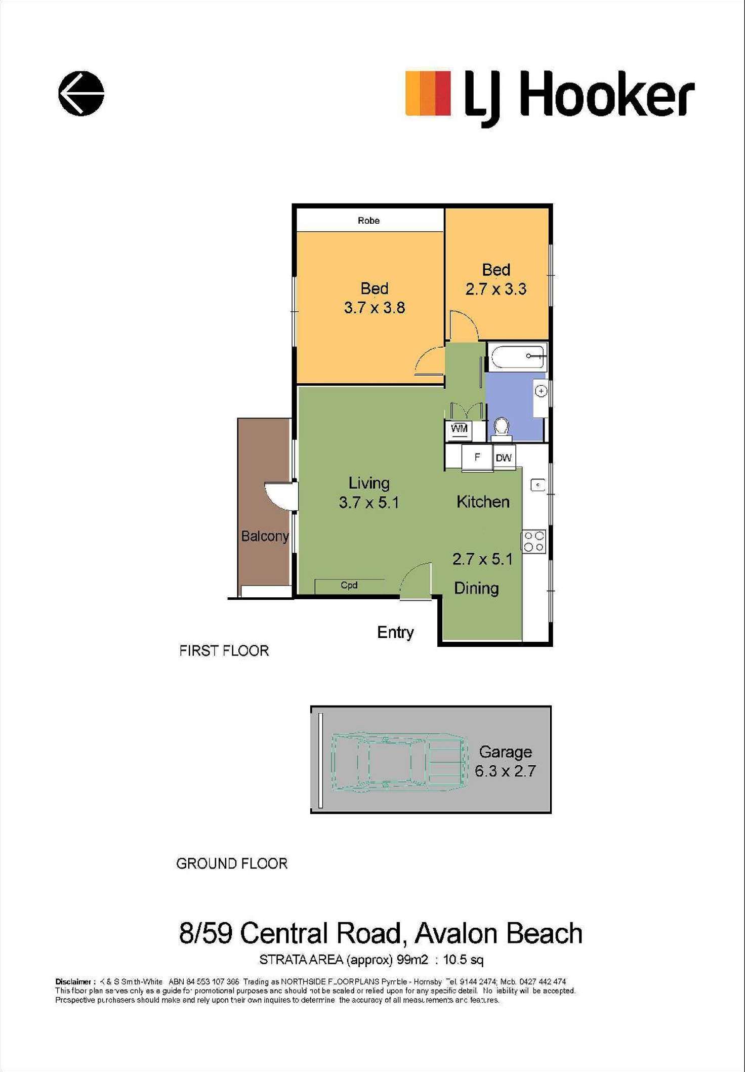 Floorplan of Homely apartment listing, 8/59 Central Road, Avalon Beach NSW 2107