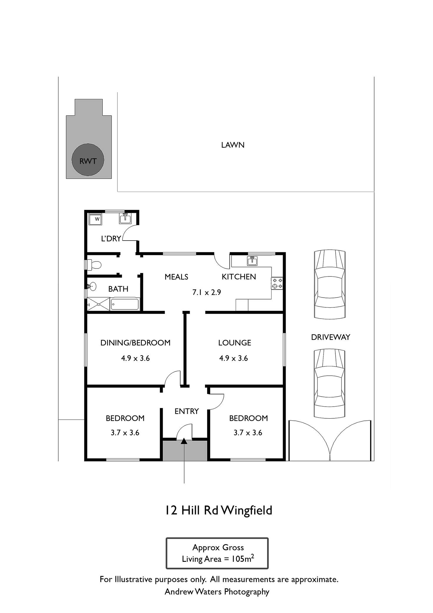 Floorplan of Homely house listing, 12 Hill Road, Wingfield SA 5013