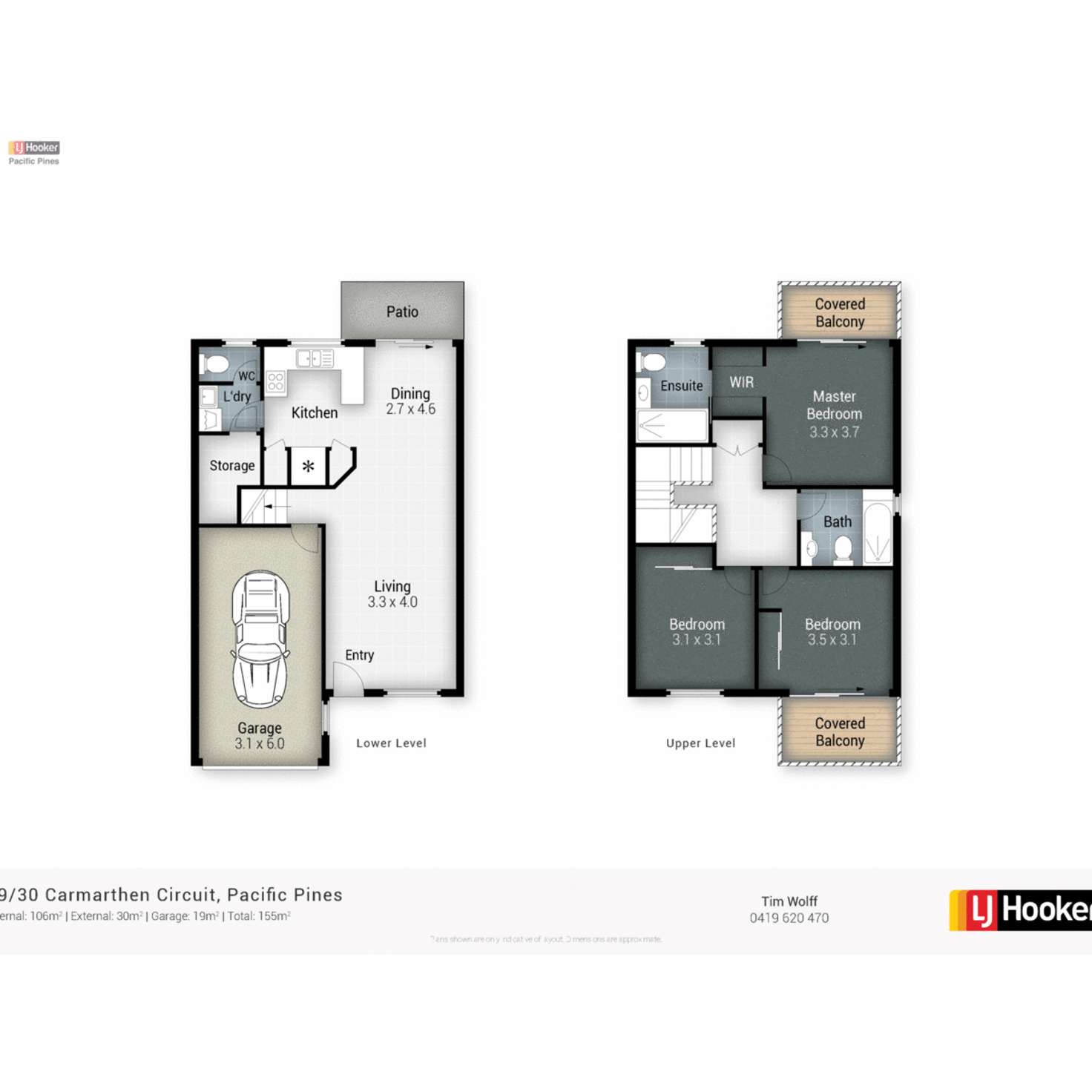 Floorplan of Homely unit listing, 19/30 Carmarthen Circuit, Pacific Pines QLD 4211
