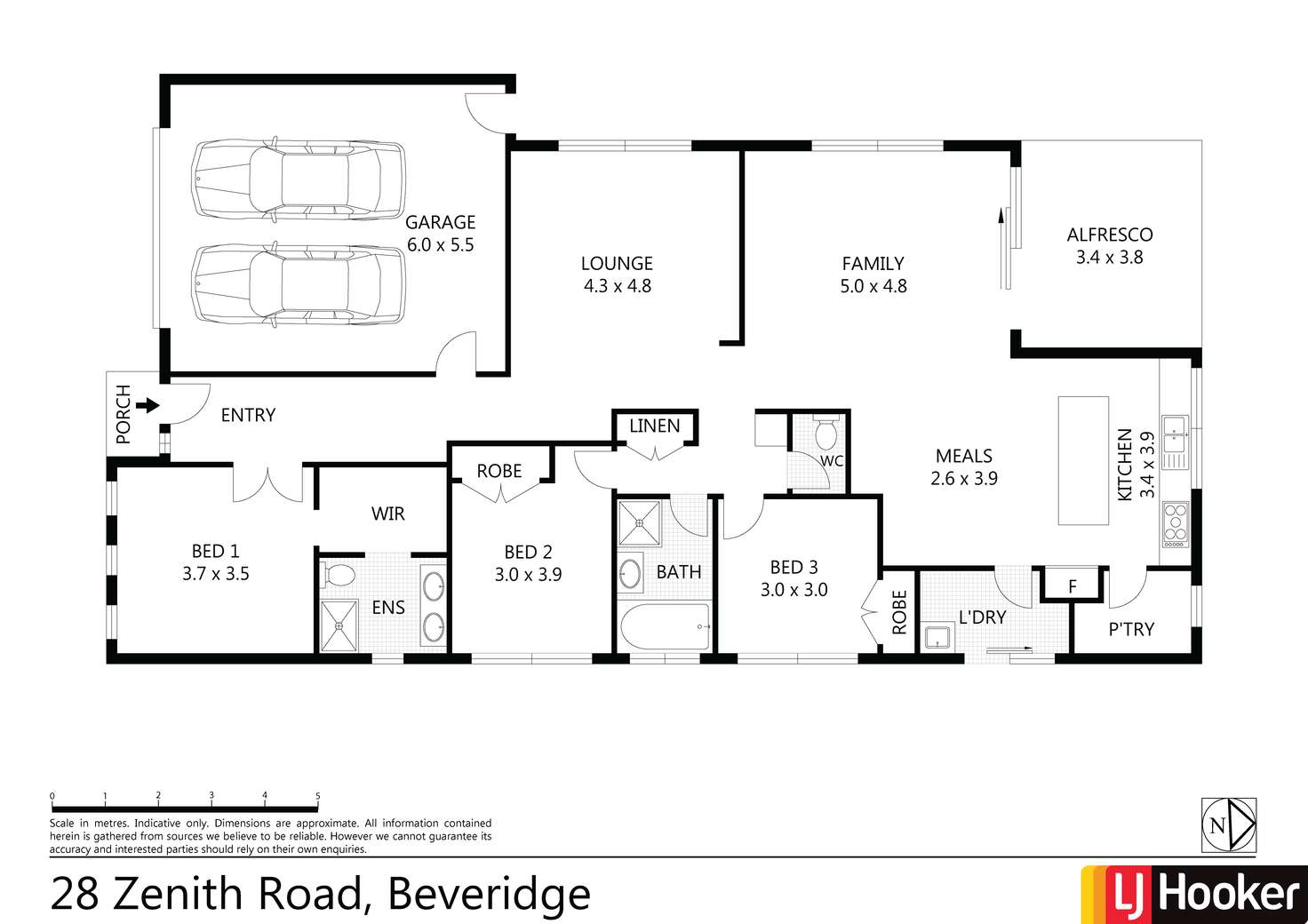 Floorplan of Homely house listing, 28 Zenith Road, Beveridge VIC 3753