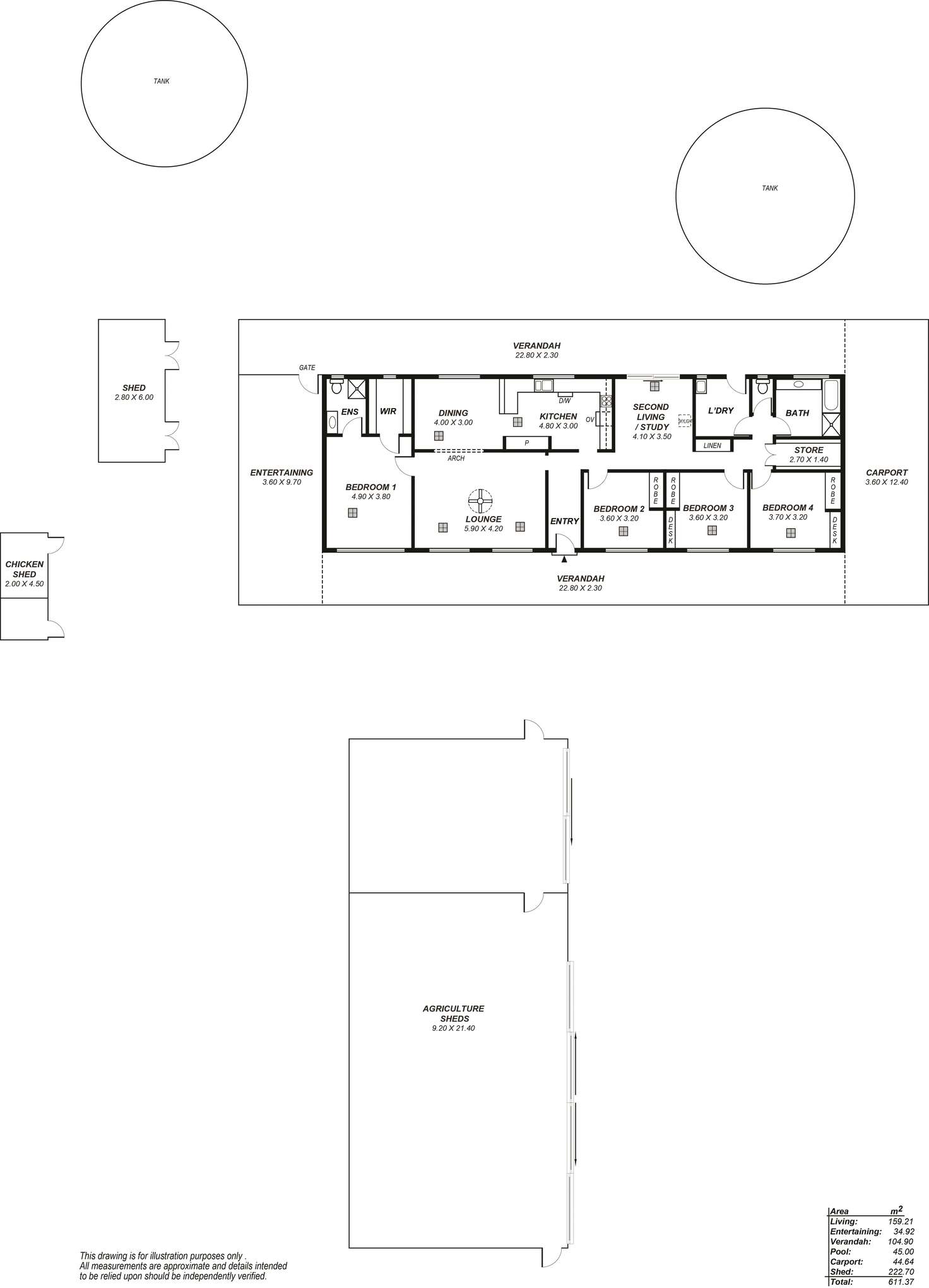 Floorplan of Homely ruralOther listing, 216 Dunn Road, Bugle Ranges SA 5251