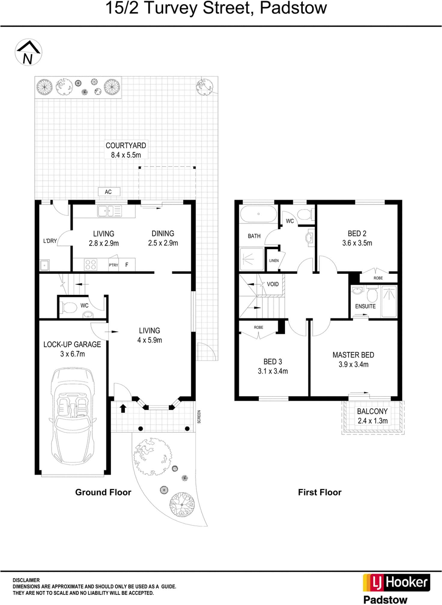 Floorplan of Homely townhouse listing, 15/2 Turvey Street, Padstow NSW 2211