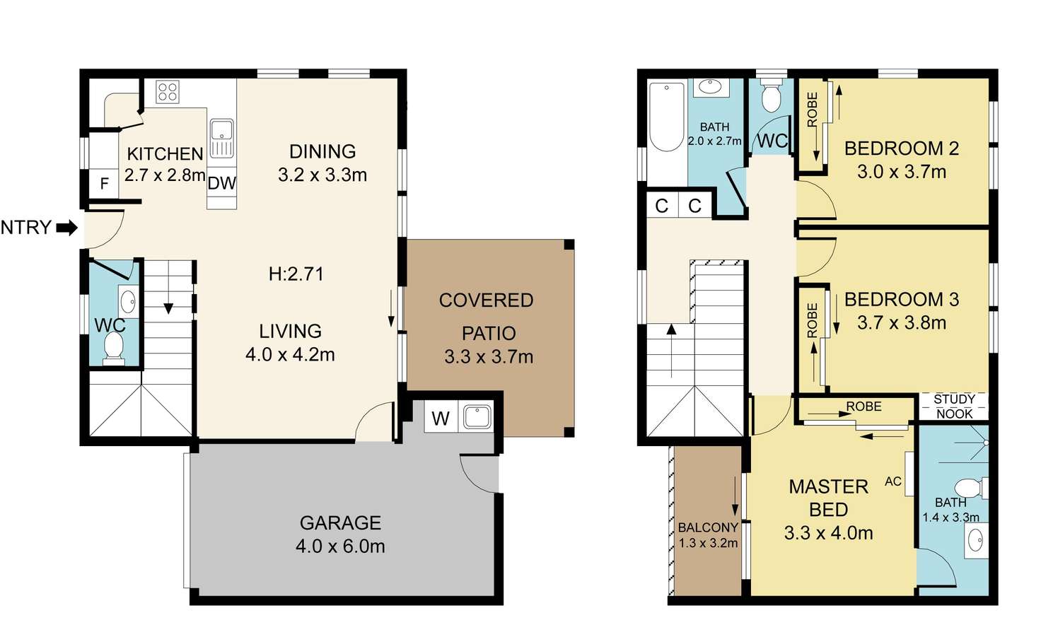 Floorplan of Homely townhouse listing, 1/44 Duyvestyn Terrace, Murrumba Downs QLD 4503