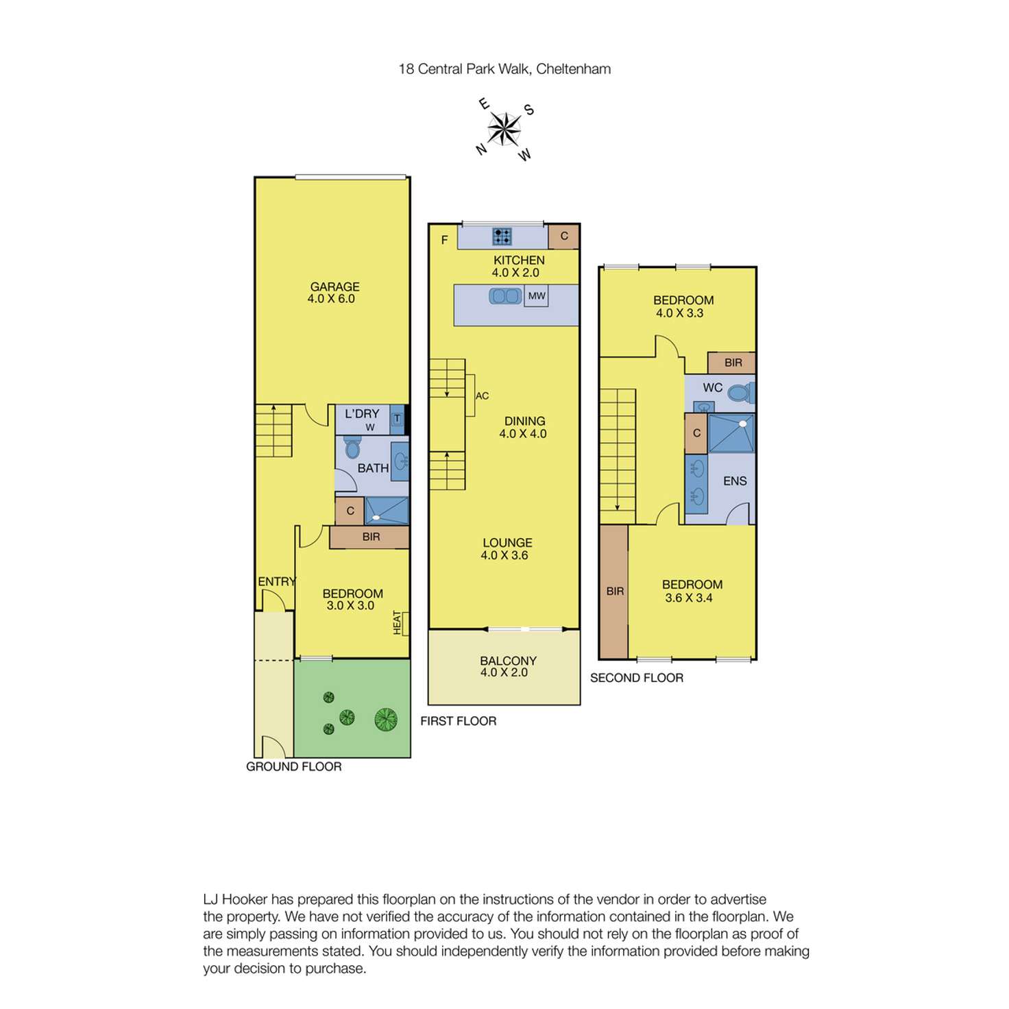 Floorplan of Homely house listing, 18 Central Park Walk, Cheltenham VIC 3192