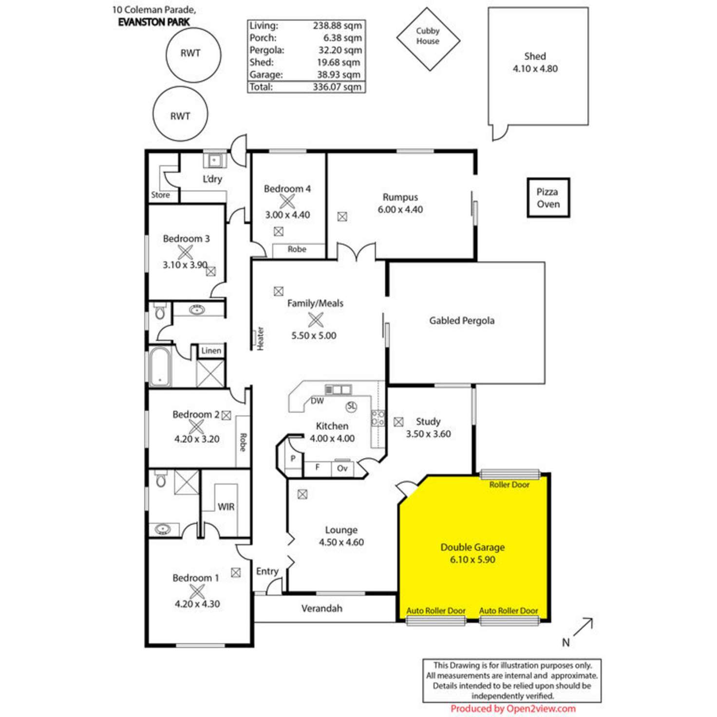 Floorplan of Homely house listing, 10 Coleman Parade, Evanston Park SA 5116