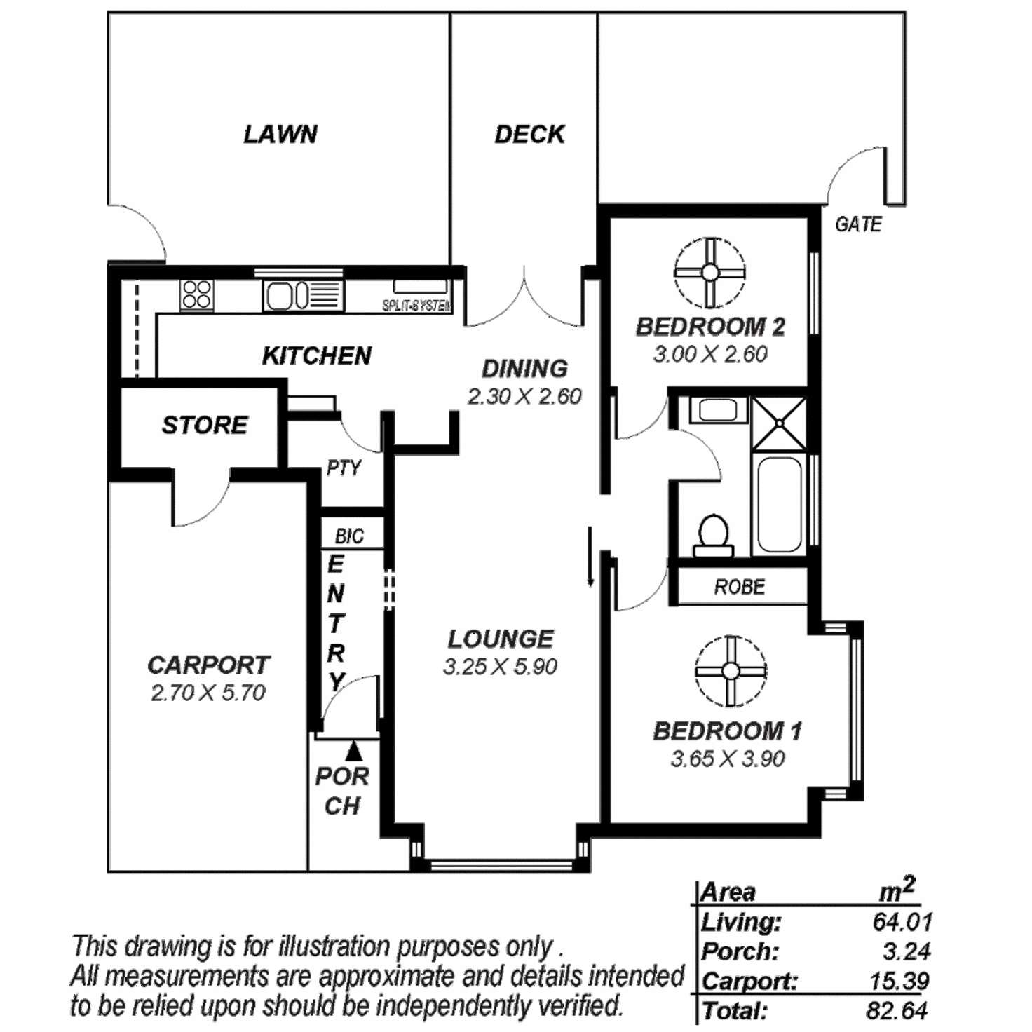 Floorplan of Homely unit listing, 1/44 Robert Avenue, Broadview SA 5083