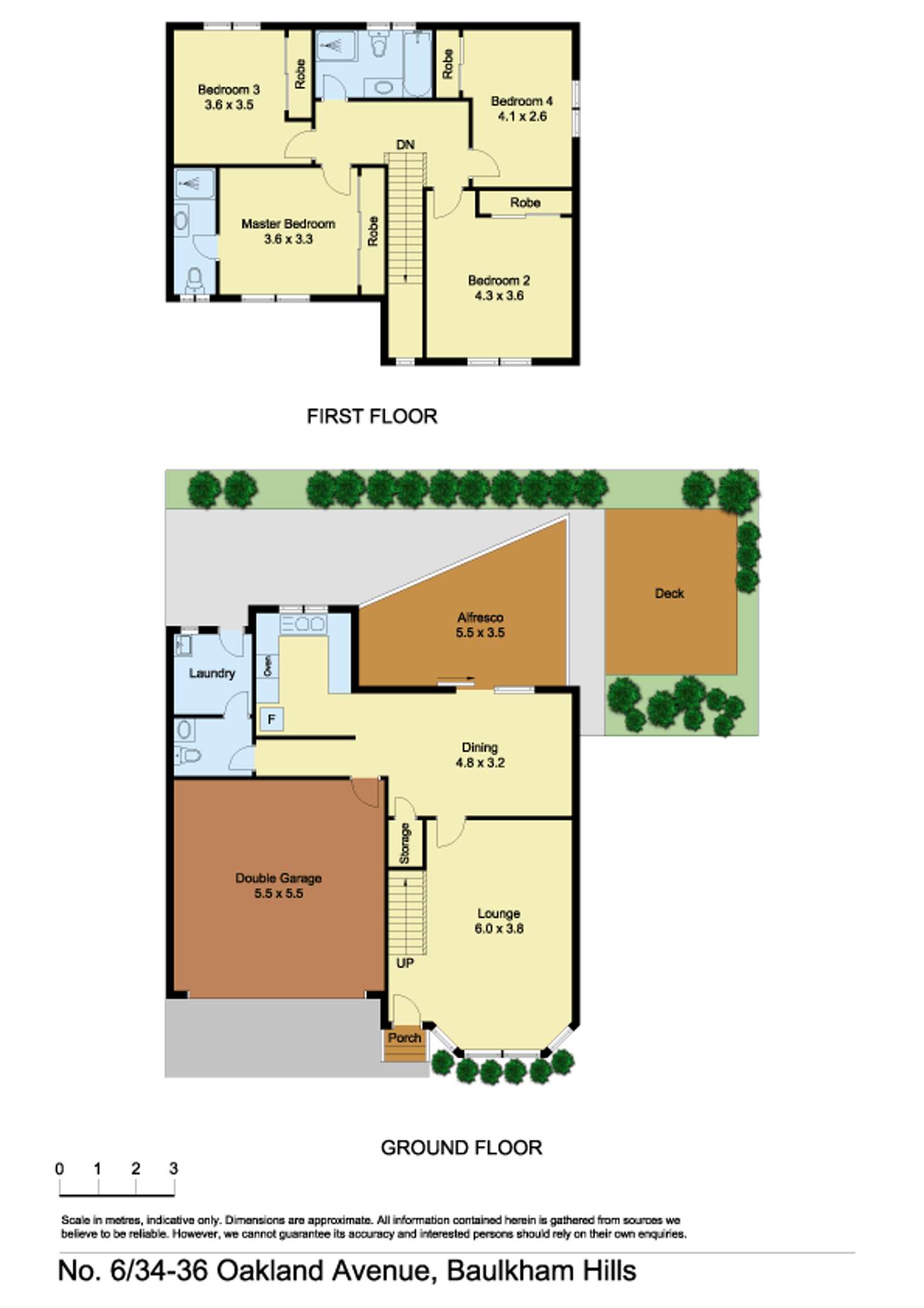 Floorplan of Homely townhouse listing, 6/34-36 Oakland Avenue, Baulkham Hills NSW 2153