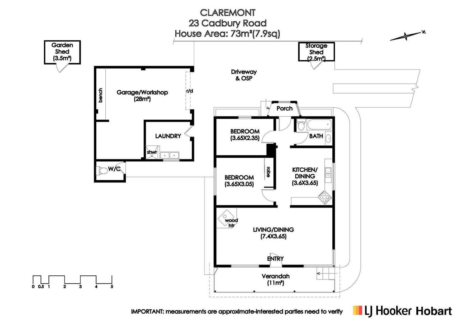 Floorplan of Homely house listing, 23 Cadbury Road, Claremont TAS 7011