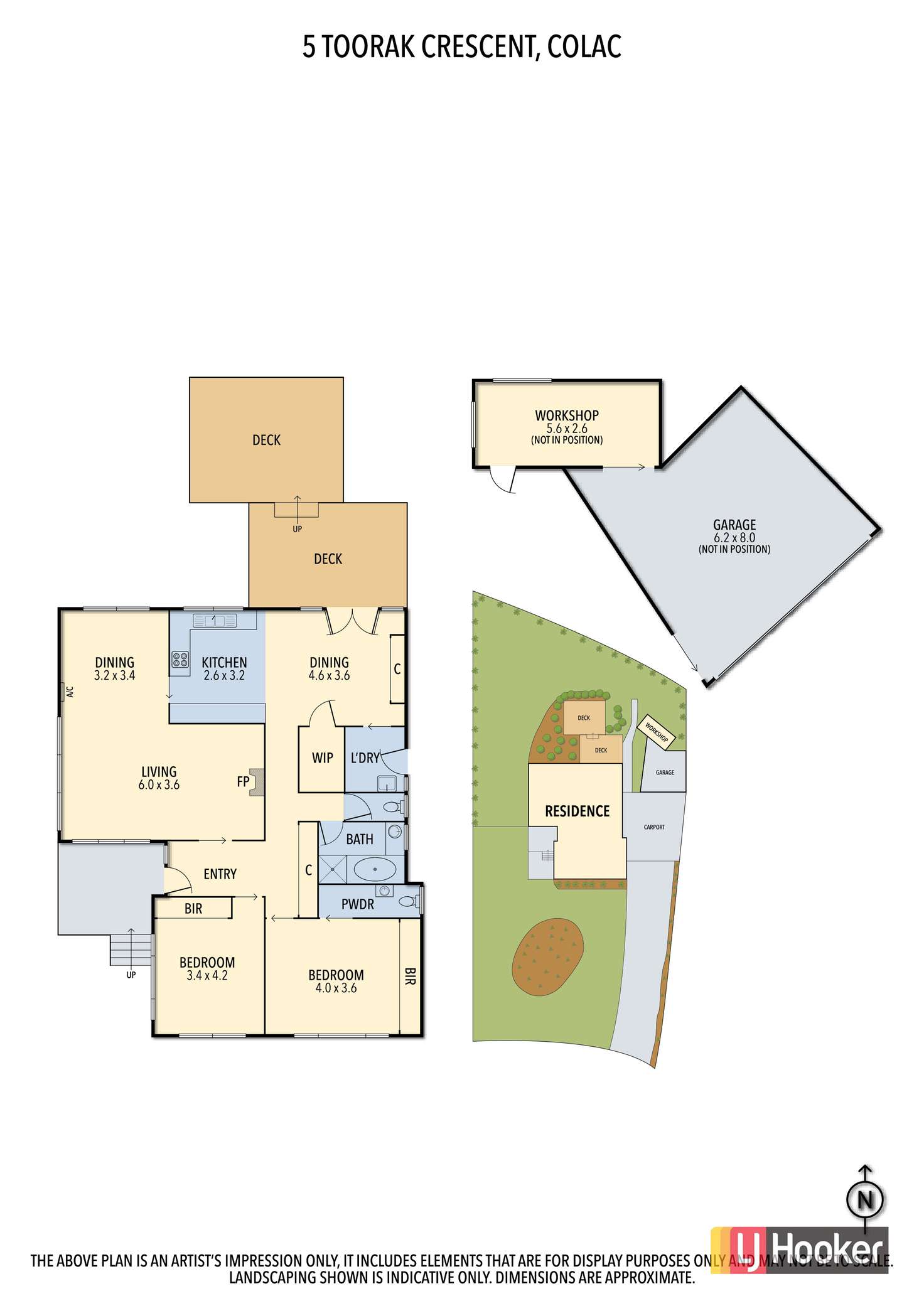 Floorplan of Homely house listing, 5 Toorak Cres, Colac VIC 3250