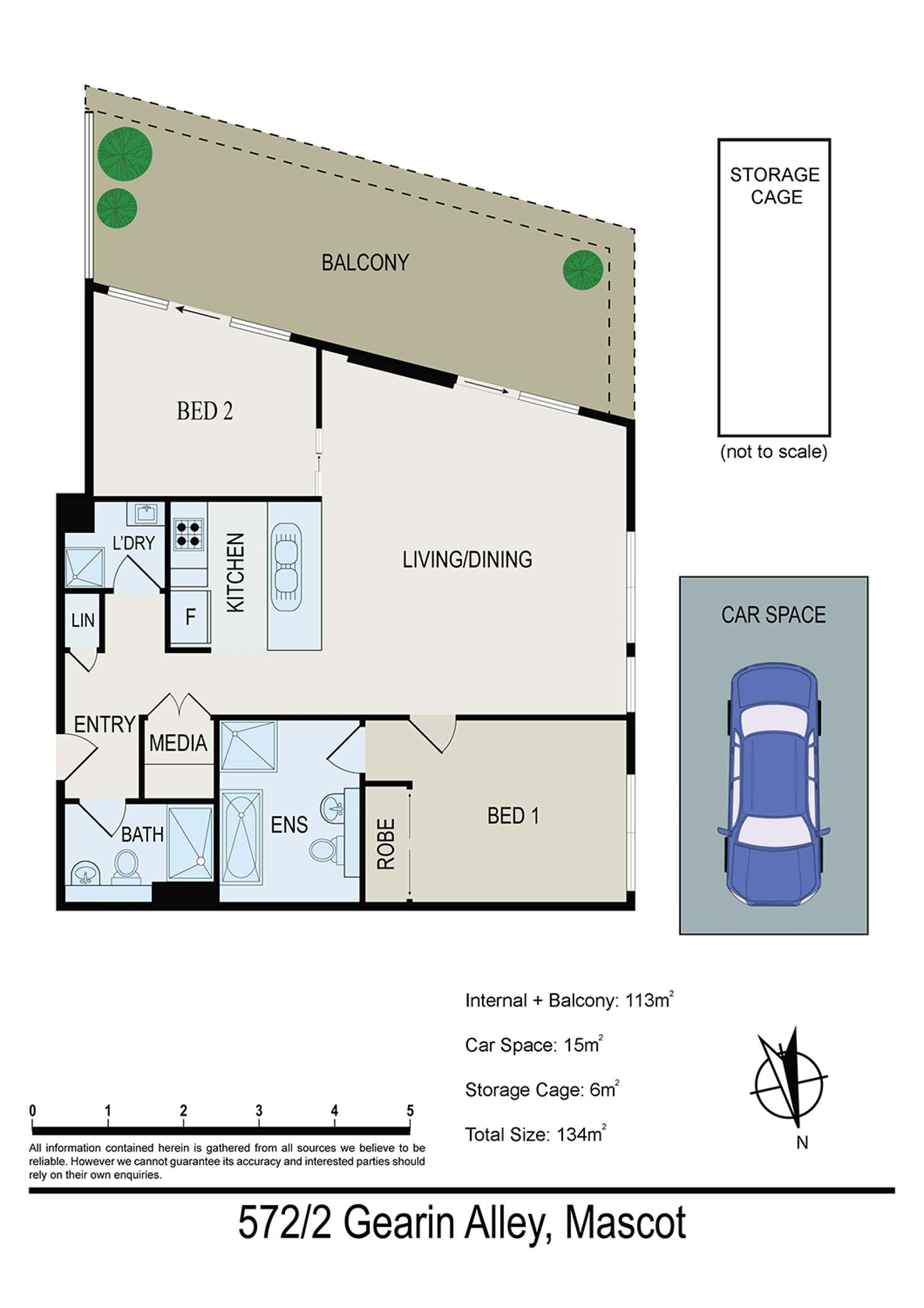 Floorplan of Homely apartment listing, 572/2 Gearin Alley, Mascot NSW 2020