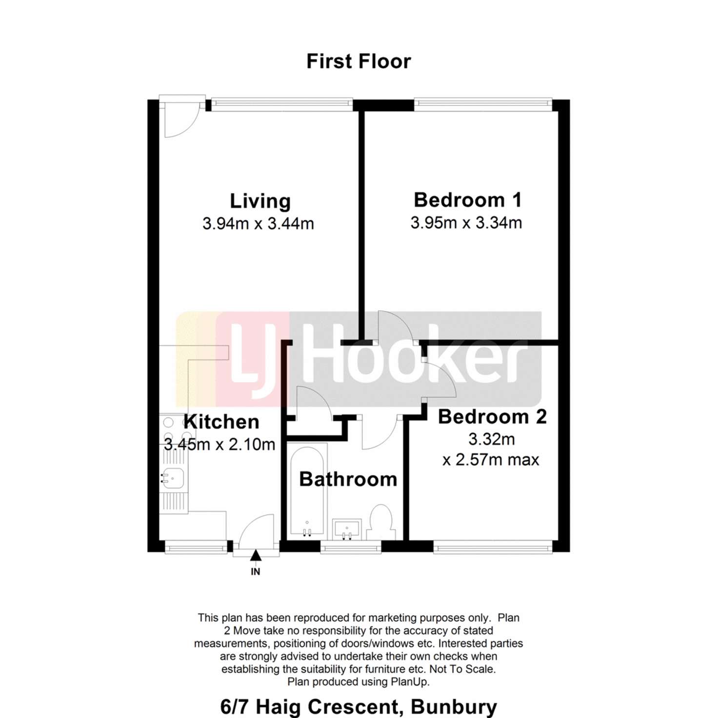 Floorplan of Homely unit listing, Unit 6/7 Haig Crescent, Bunbury WA 6230