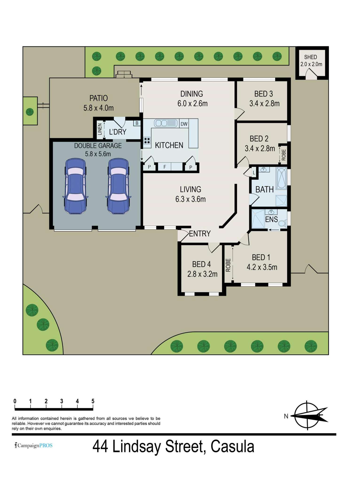 Floorplan of Homely house listing, 44 Lindsay Street, Casula NSW 2170