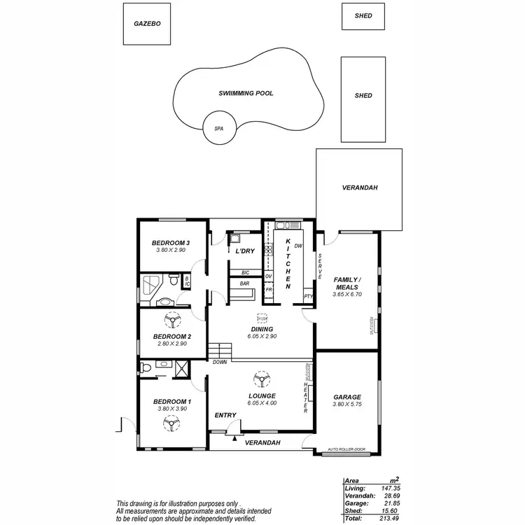 Floorplan of Homely house listing, 4 Wattle Crescent, Tea Tree Gully SA 5091