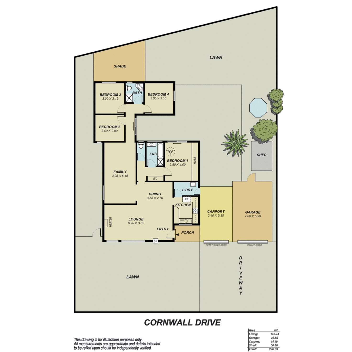 Floorplan of Homely house listing, 23 Cornwall Drive, Gulfview Heights SA 5096