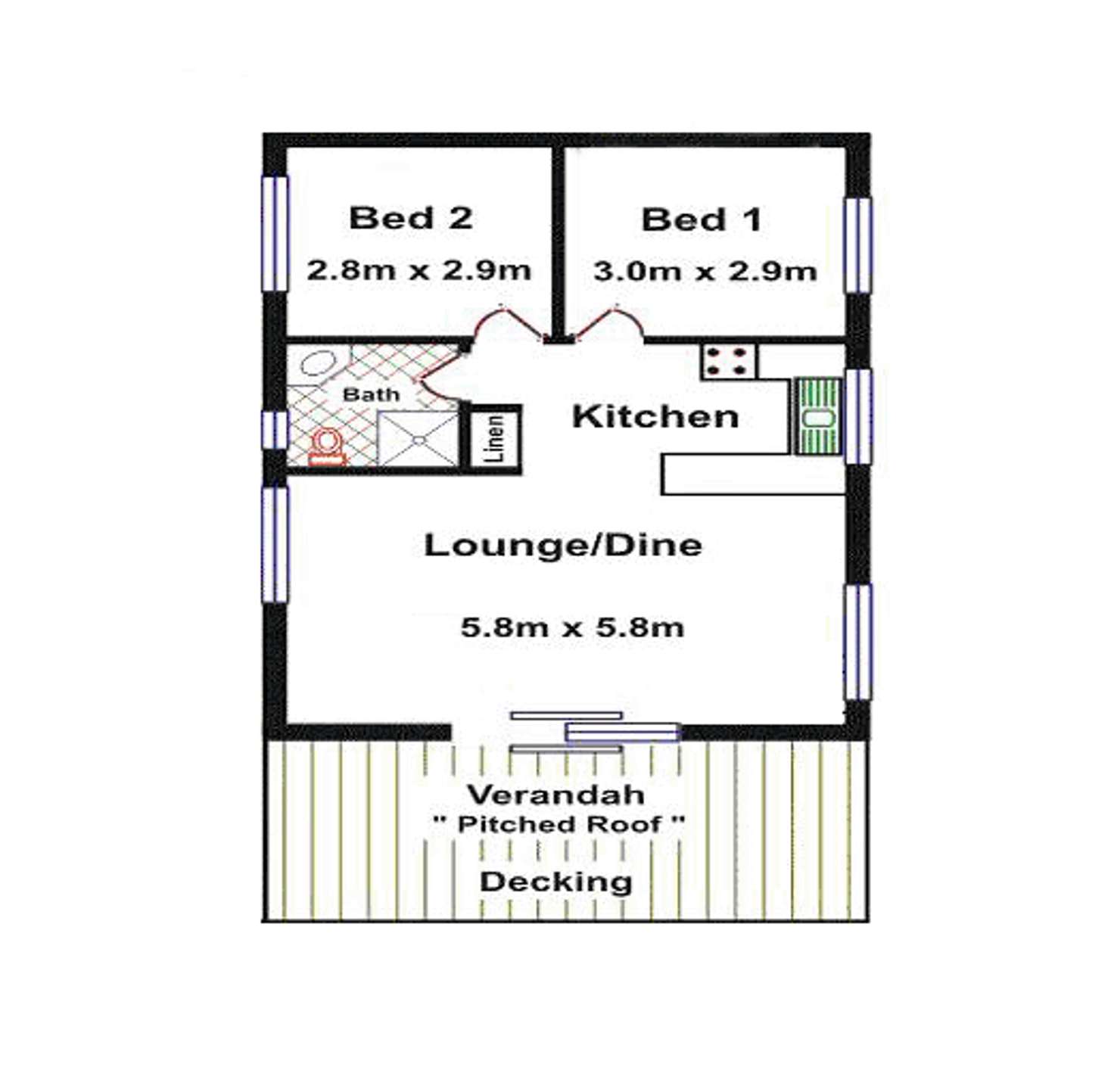 Floorplan of Homely house listing, 13/209 Esplanade, Aldinga Beach SA 5173