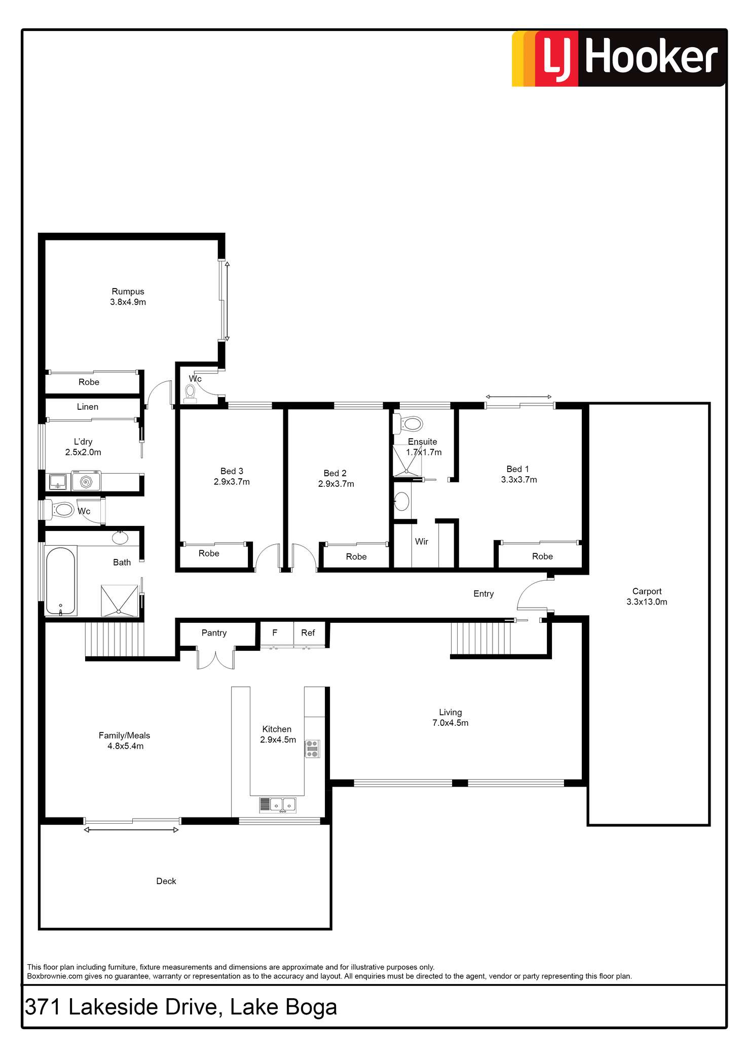 Floorplan of Homely house listing, 371 + 373 Lakeside Drive, Lake Boga VIC 3584