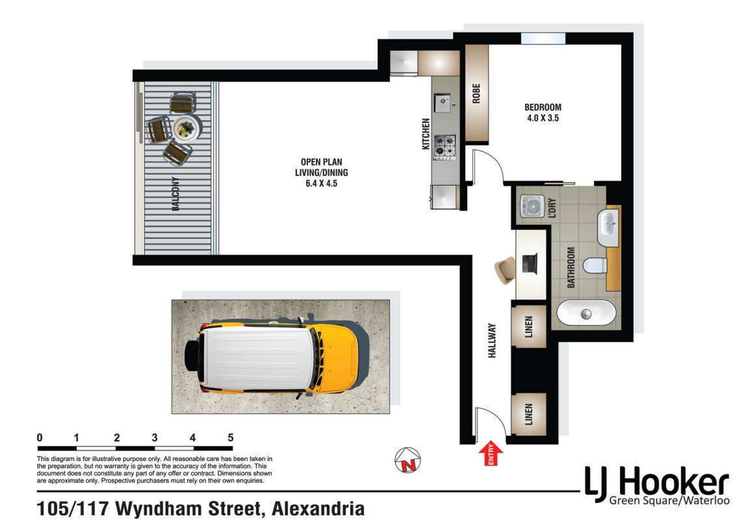 Floorplan of Homely apartment listing, 105/117 Wyndham Street, Alexandria NSW 2015