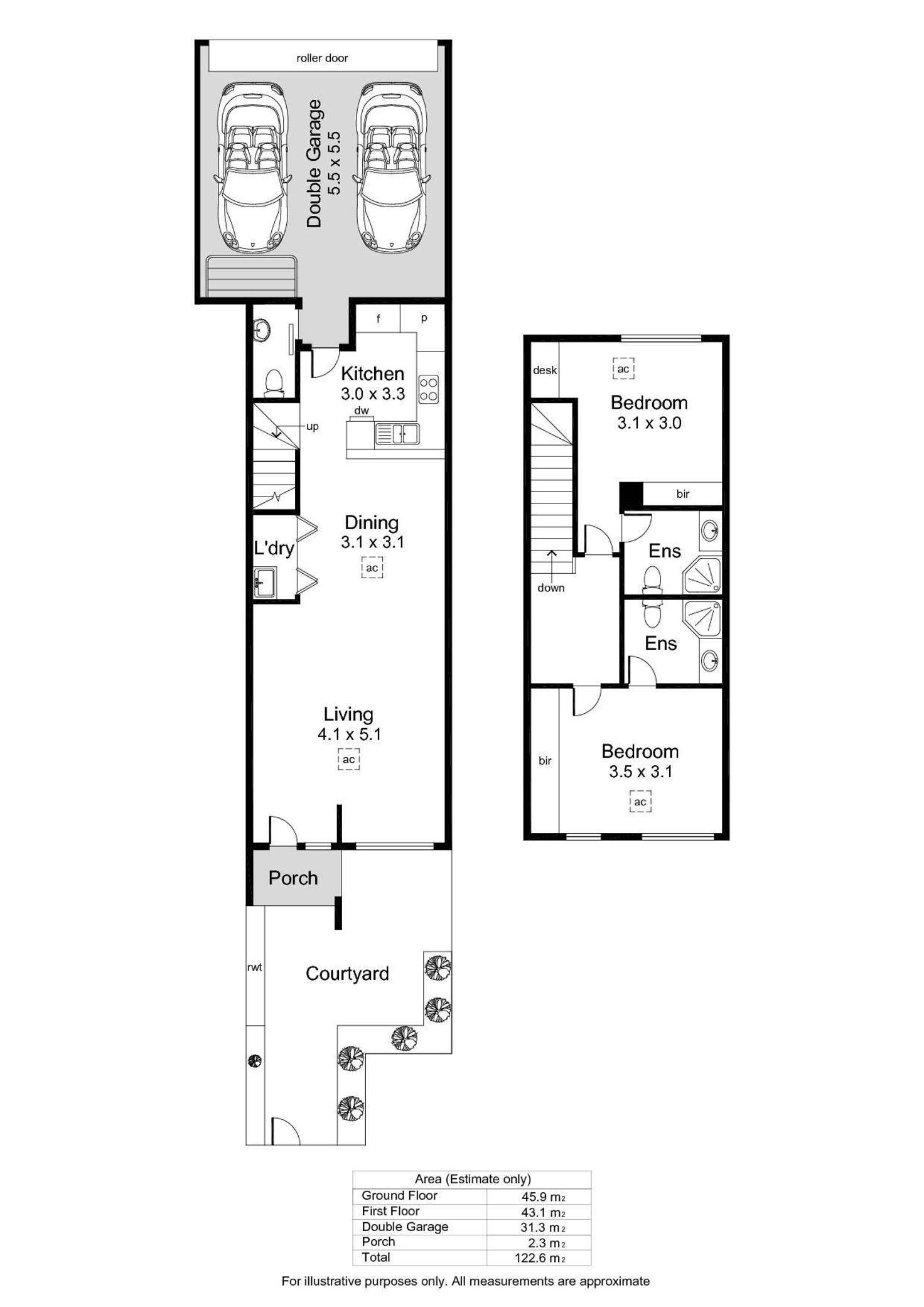 Floorplan of Homely townhouse listing, 4/23 Spurs Avenue, Brompton SA 5007