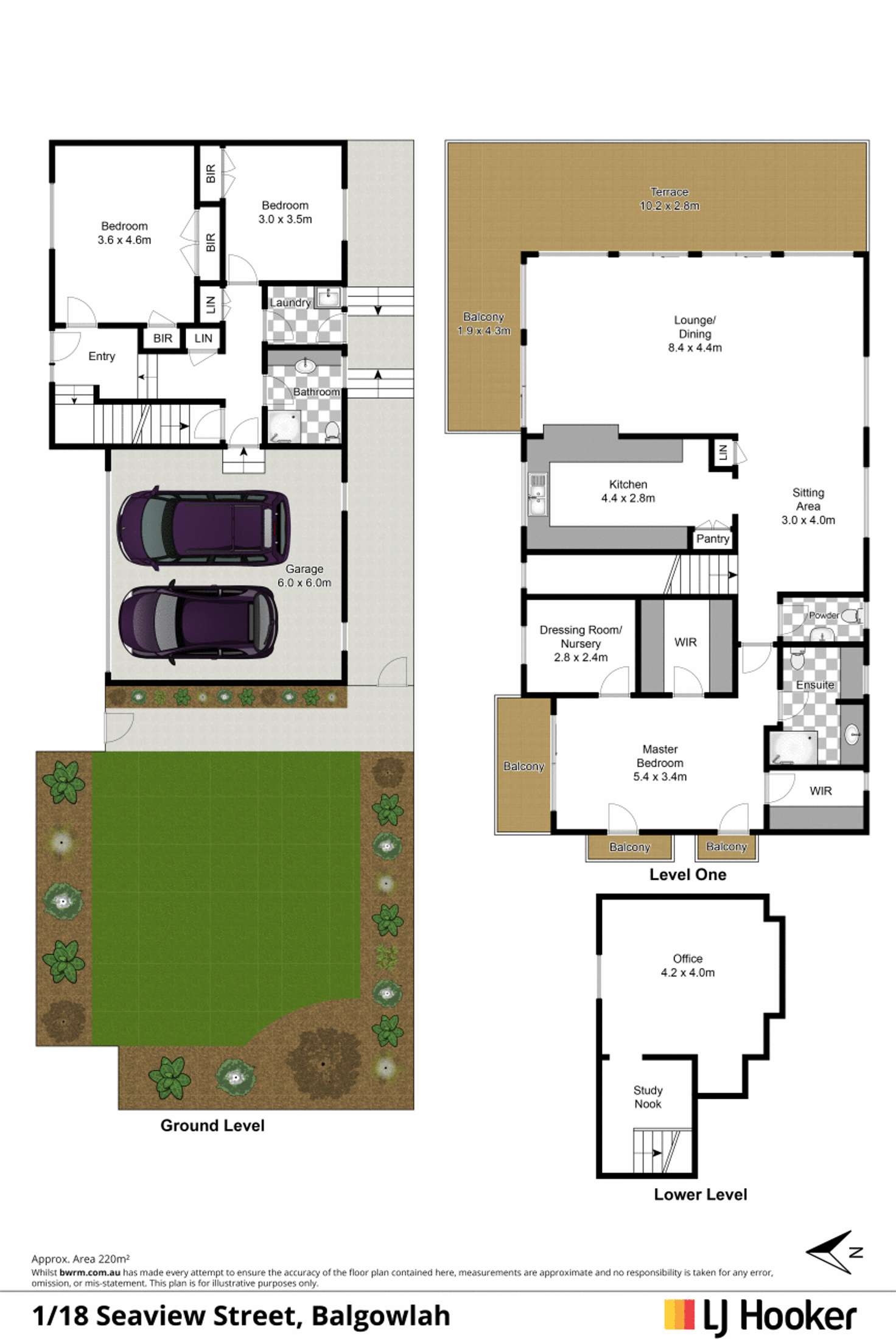 Floorplan of Homely townhouse listing, 1/18 Seaview Street, Balgowlah NSW 2093