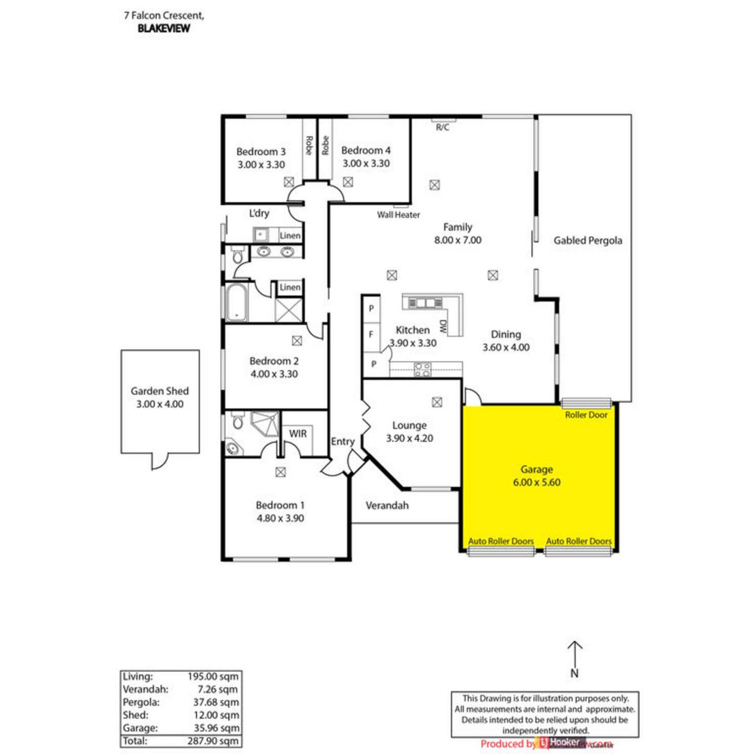 Floorplan of Homely house listing, 7 Falcon Crescent, Blakeview SA 5114