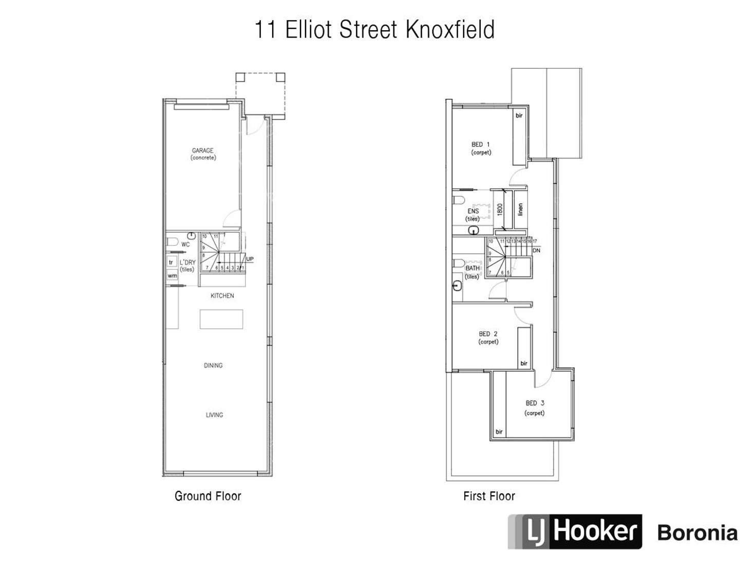 Floorplan of Homely house listing, 11 Elliot Street, Knoxfield VIC 3180