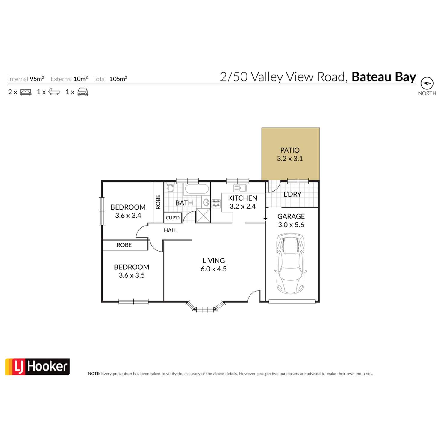 Floorplan of Homely villa listing, 2/50 Valley View Road, Bateau Bay NSW 2261