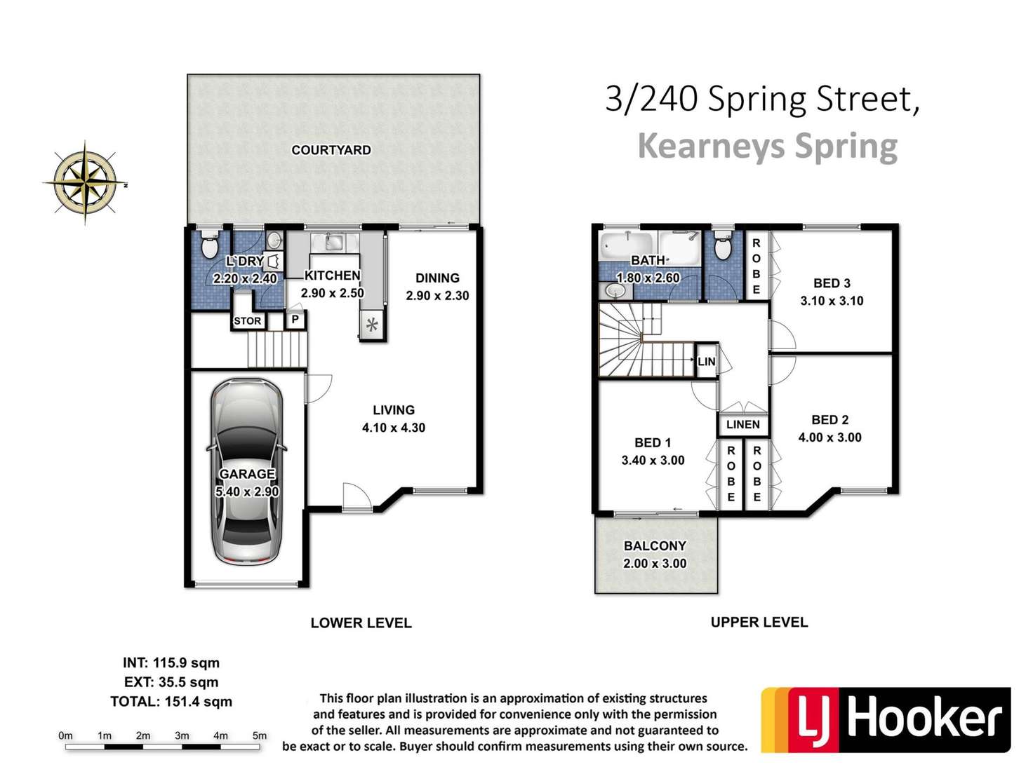 Floorplan of Homely unit listing, 3/240 Spring Street, Kearneys Spring QLD 4350