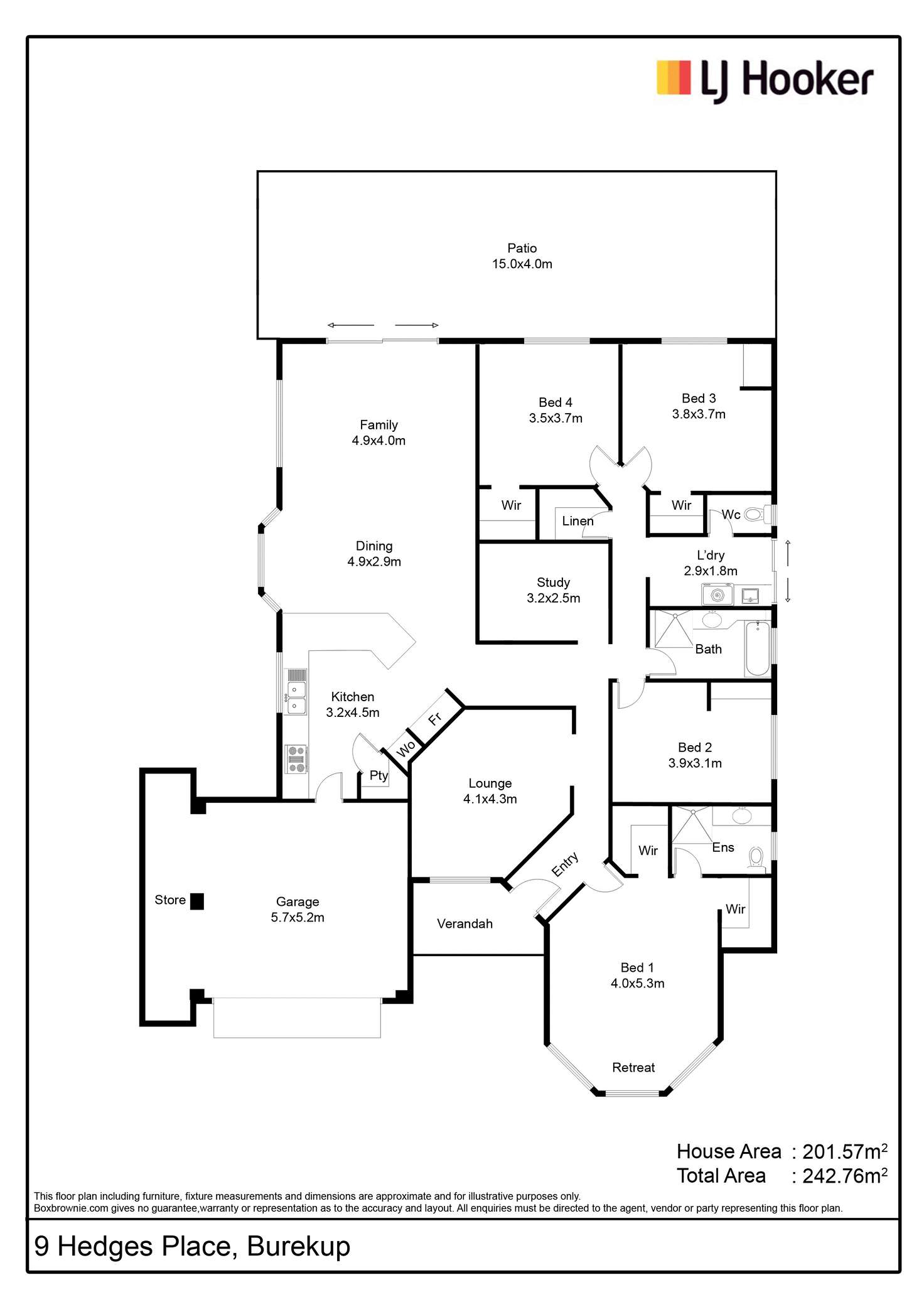 Floorplan of Homely house listing, 9 Hedges Place, Burekup WA 6227