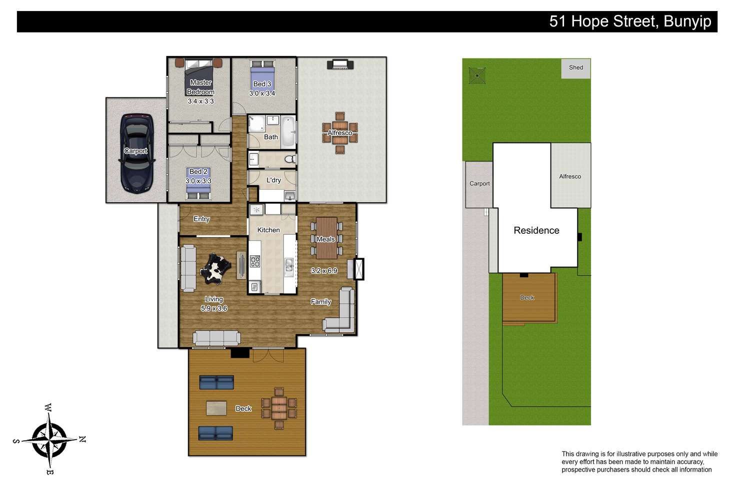 Floorplan of Homely house listing, 51 Hope Street, Bunyip VIC 3815