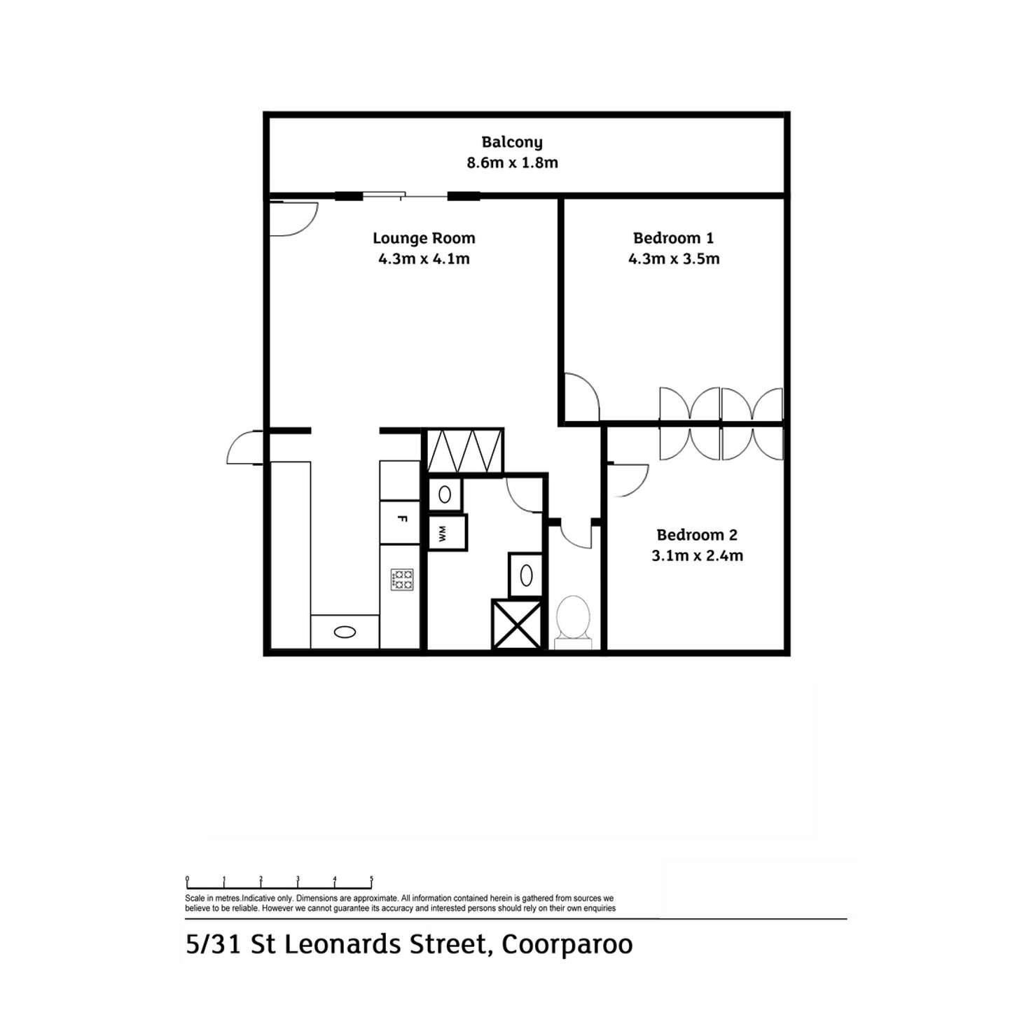 Floorplan of Homely apartment listing, 5/31 St Leonards Street, Coorparoo QLD 4151