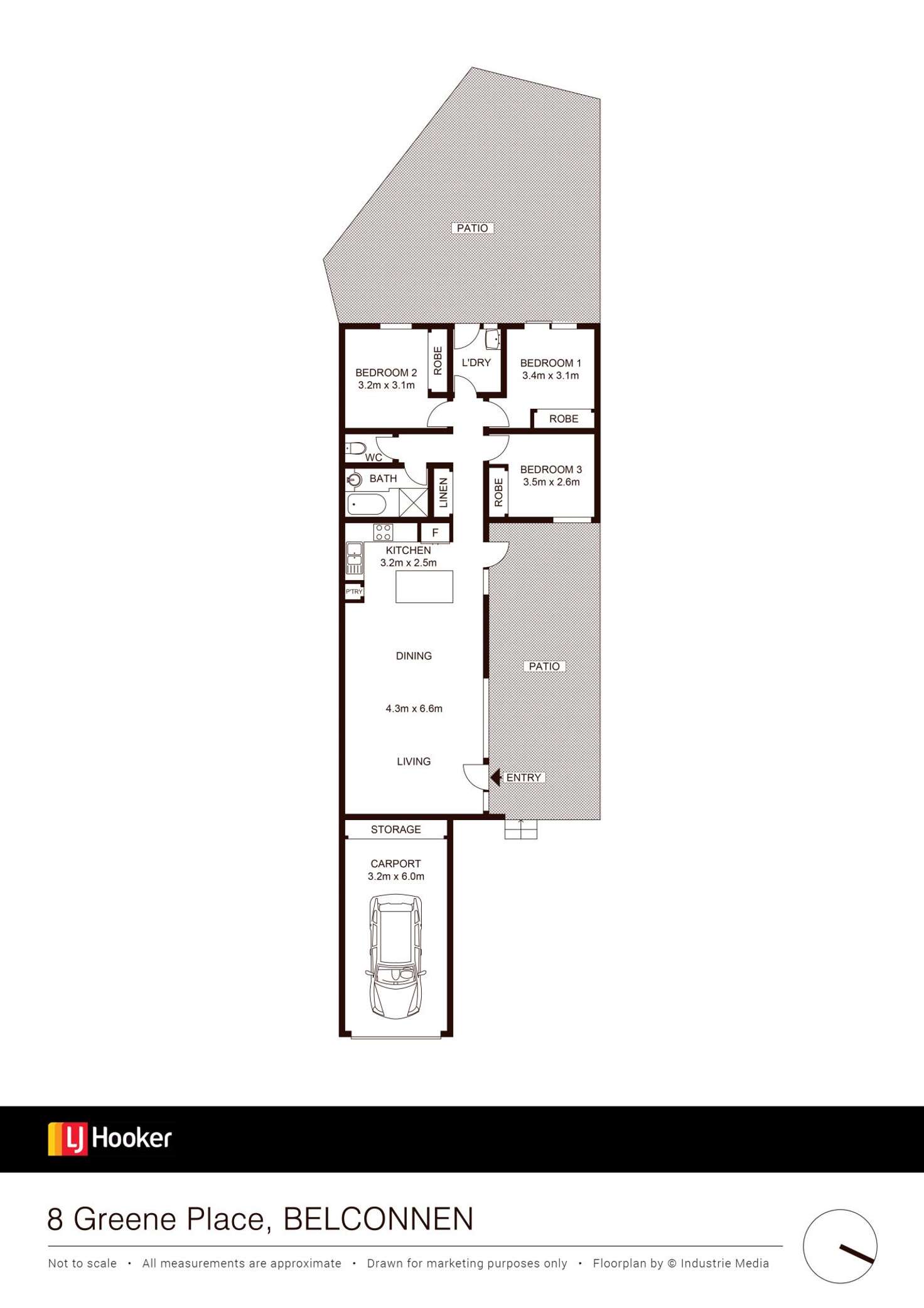 Floorplan of Homely townhouse listing, 8 Greene Place, Belconnen ACT 2617