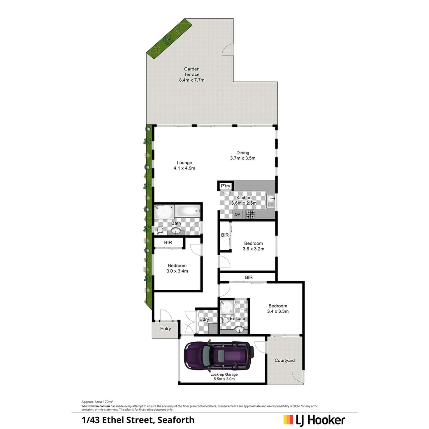 Floorplan of Homely apartment listing, 1/43 Ethel Street, Seaforth NSW 2092