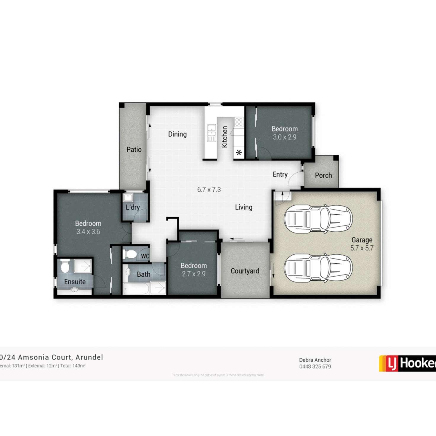 Floorplan of Homely unit listing, 60/24 Amsonia Court, Arundel QLD 4214