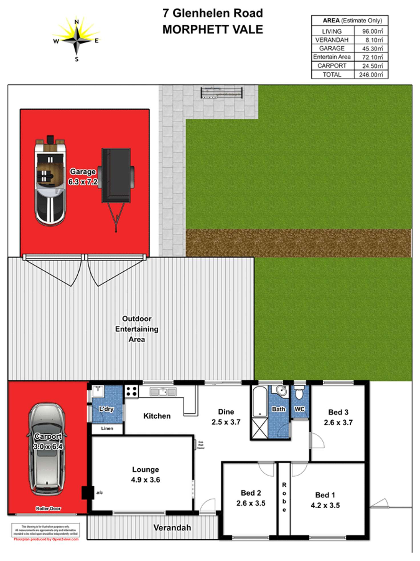 Floorplan of Homely house listing, 7 Glenhelen Road, Morphett Vale SA 5162