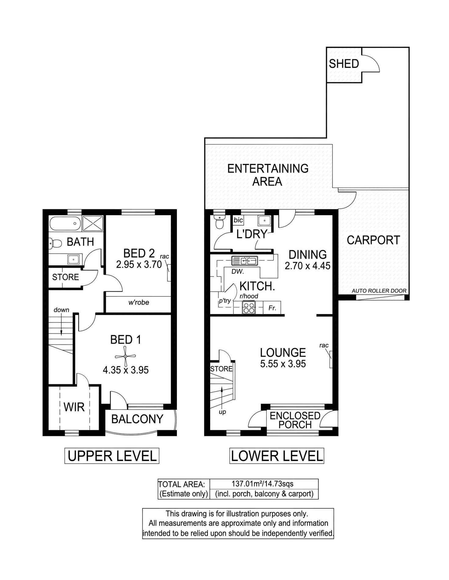 Floorplan of Homely townhouse listing, 5/9 Elm Street, Brighton SA 5048