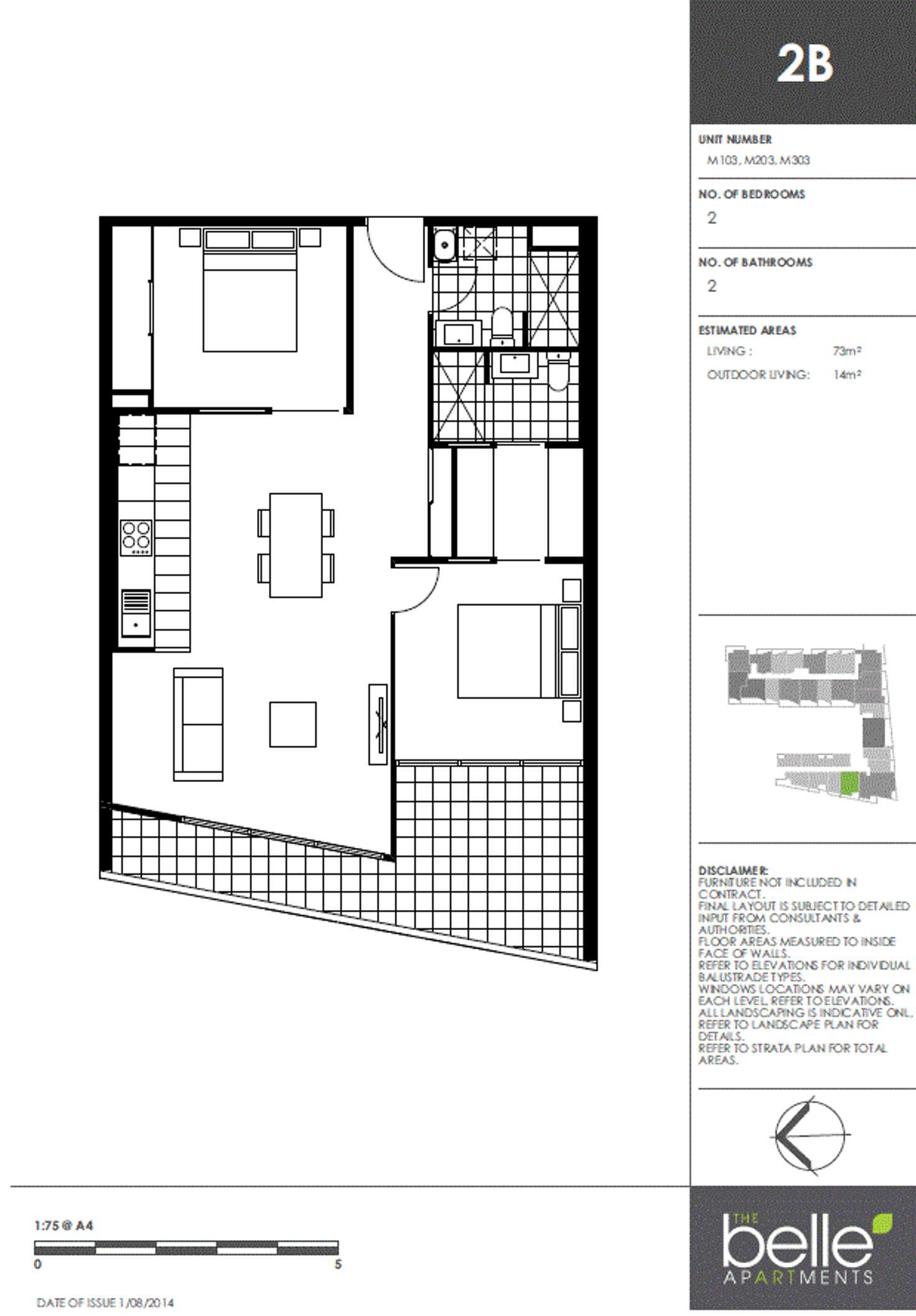 Floorplan of Homely apartment listing, 103/571 Pacific Highway, Belmont NSW 2280