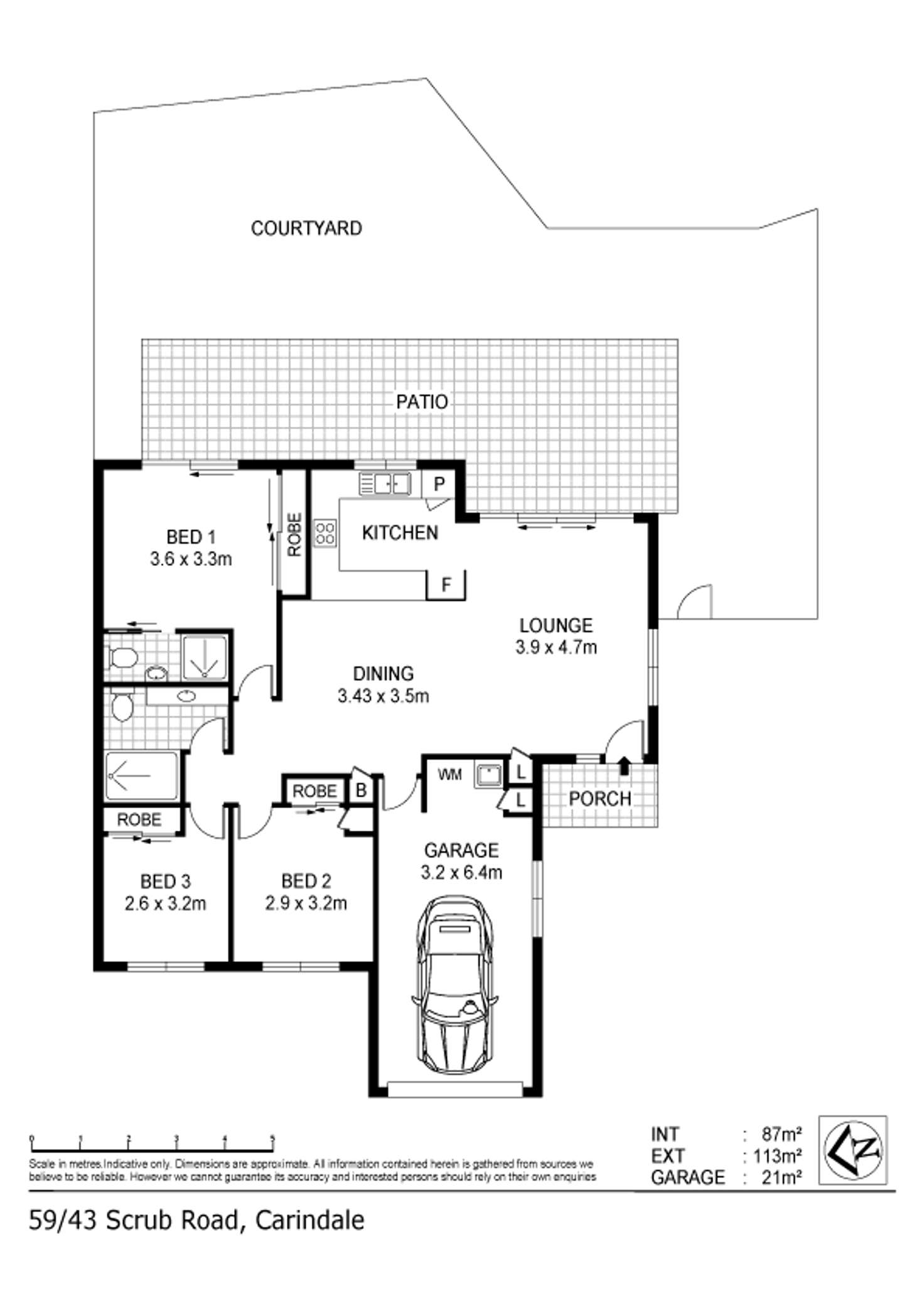 Floorplan of Homely villa listing, 59/43 Scrub Road, Carindale QLD 4152