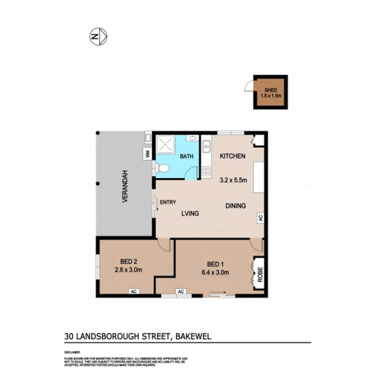 Floorplan of Homely house listing, 30 Landsborough Street, Bakewell NT 832