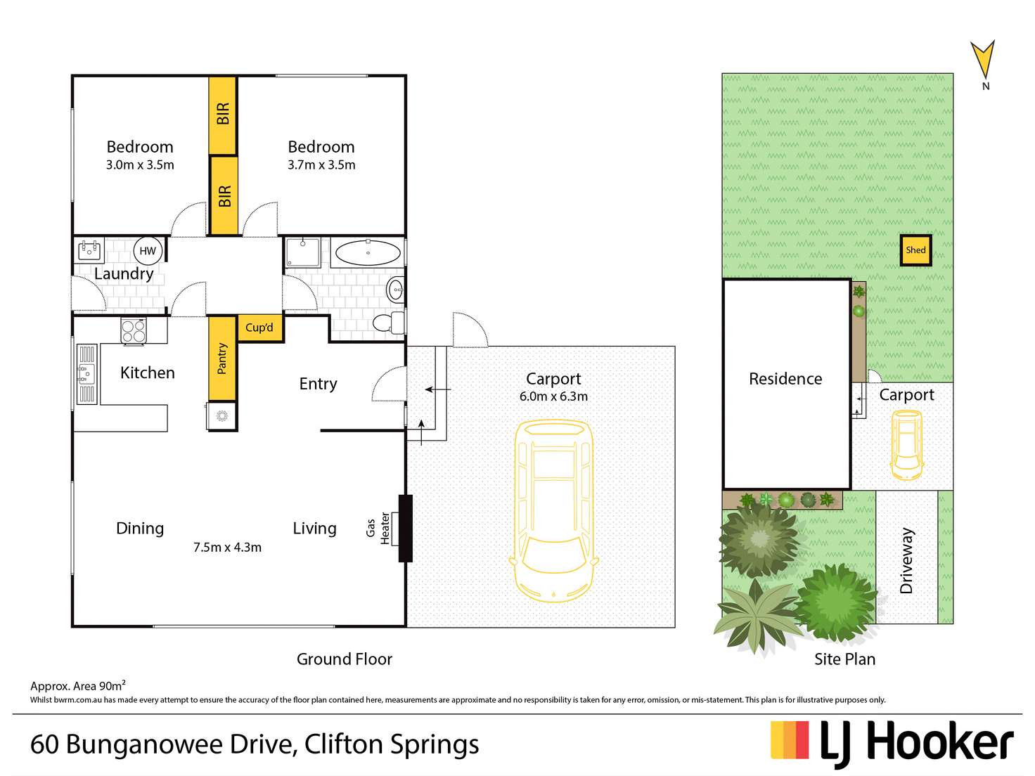 Floorplan of Homely house listing, 60 Bunganowee Drive, Clifton Springs VIC 3222