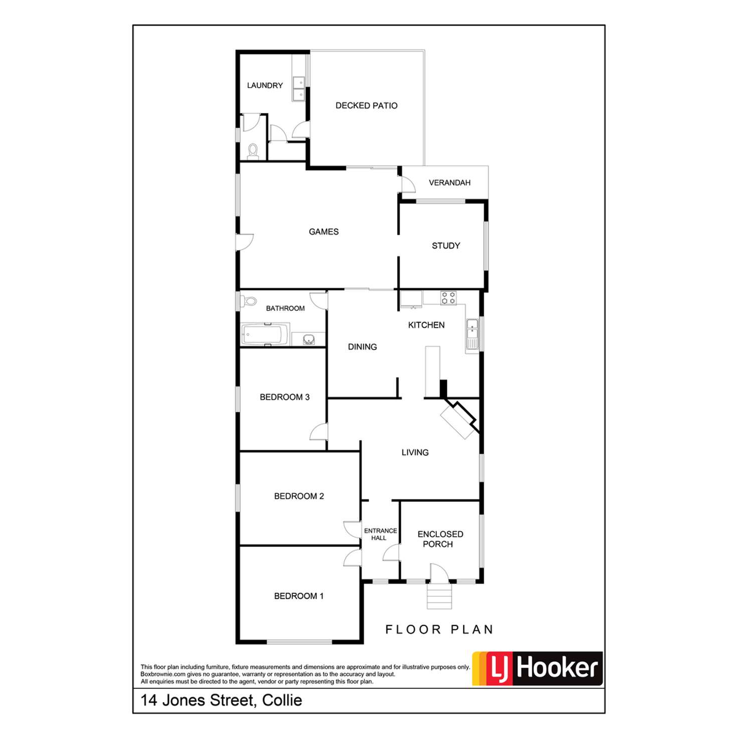 Floorplan of Homely house listing, 14 Jones Street, Collie WA 6225