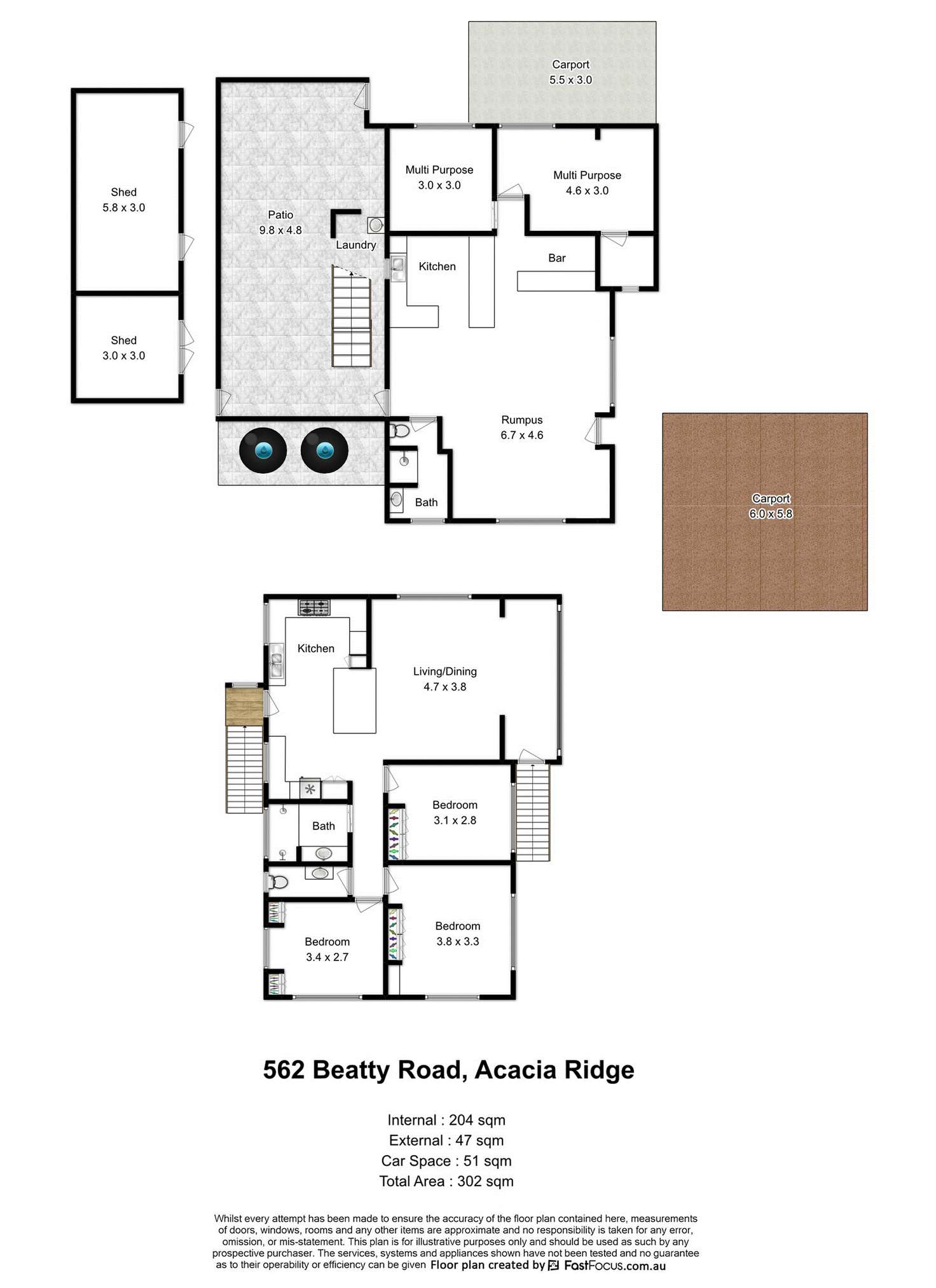 Floorplan of Homely house listing, 562 Beatty Road, Acacia Ridge QLD 4110