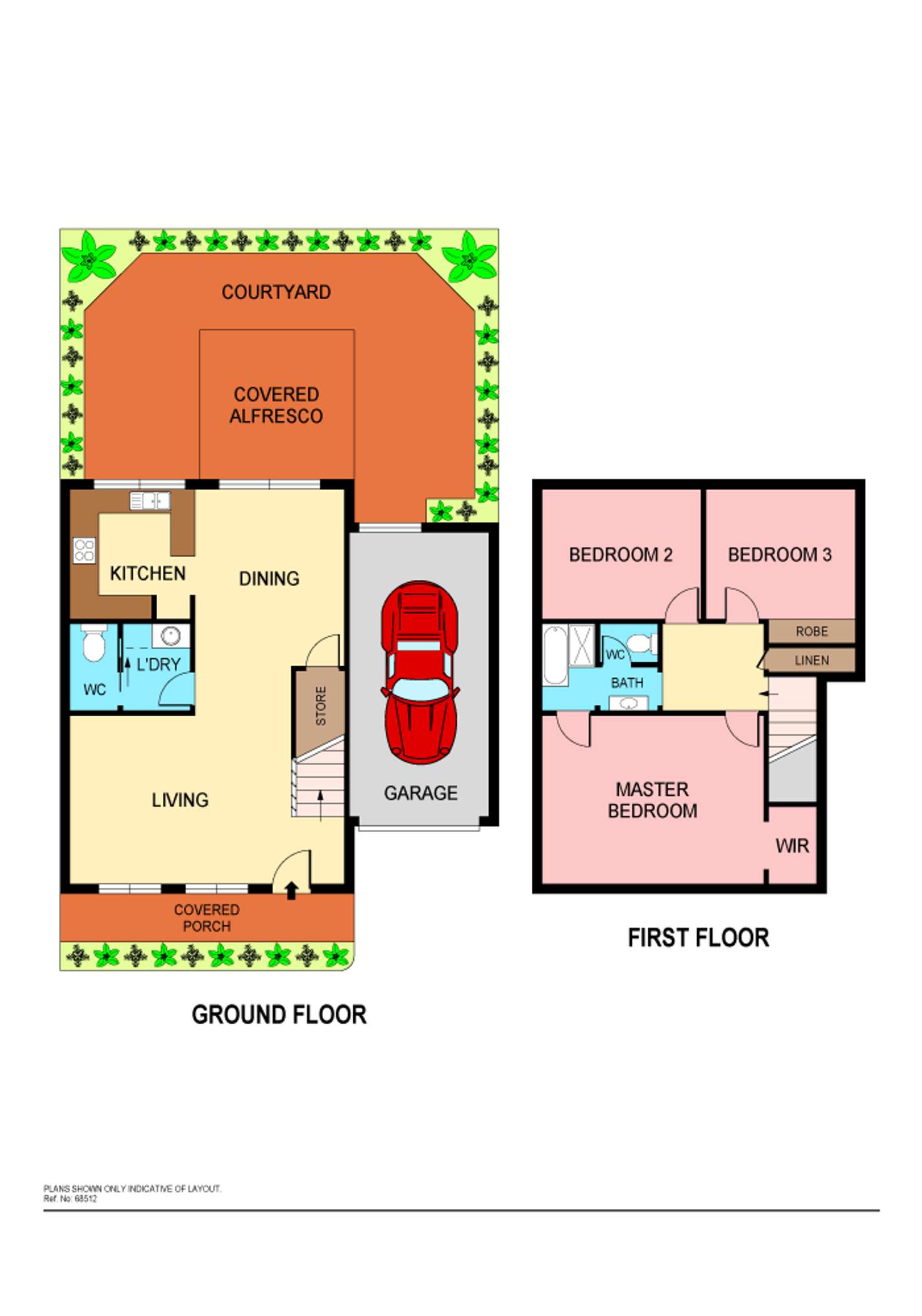 Floorplan of Homely townhouse listing, 2/348 Pacific Highway, Belmont North NSW 2280